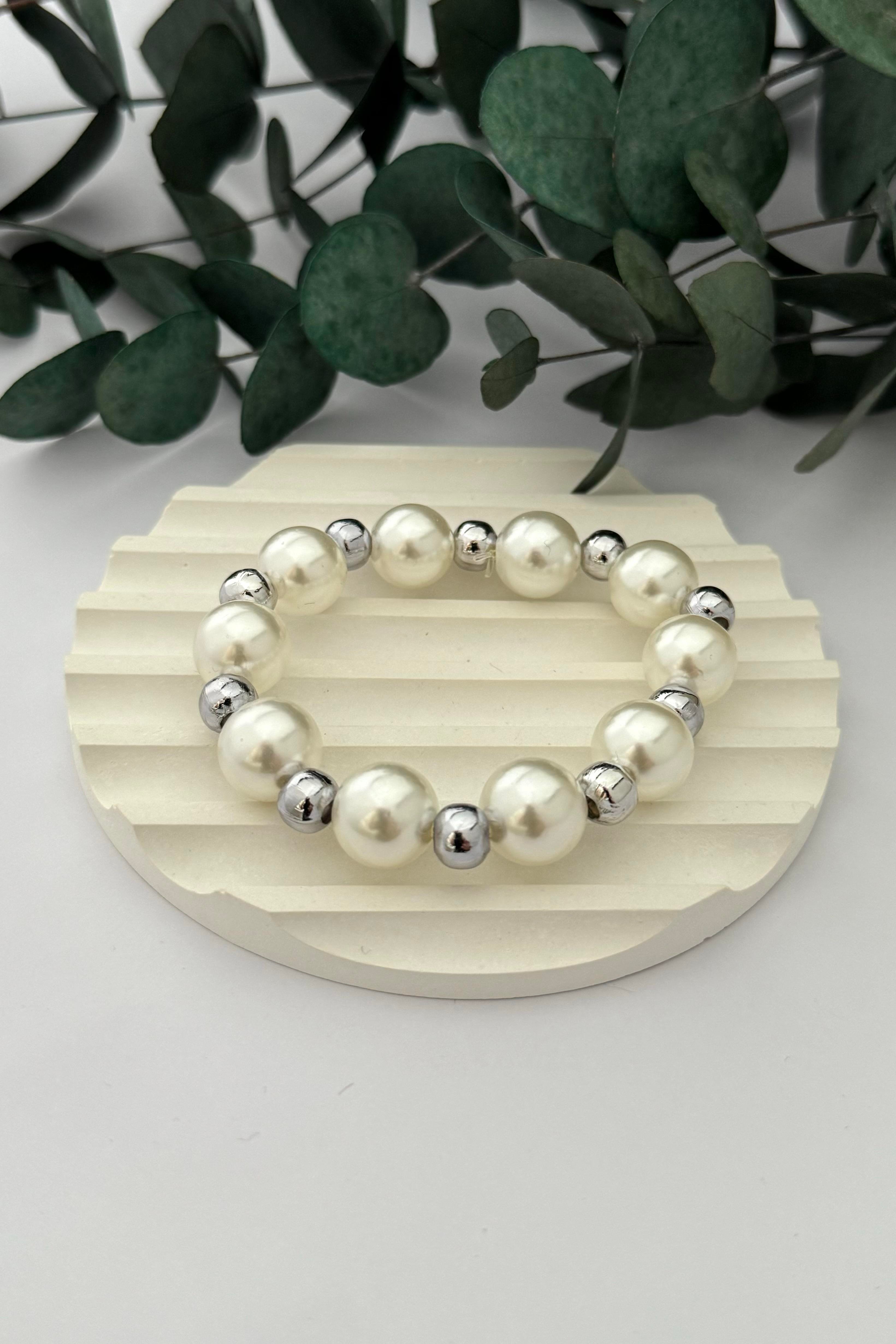 Pearl & Silver Bileklik