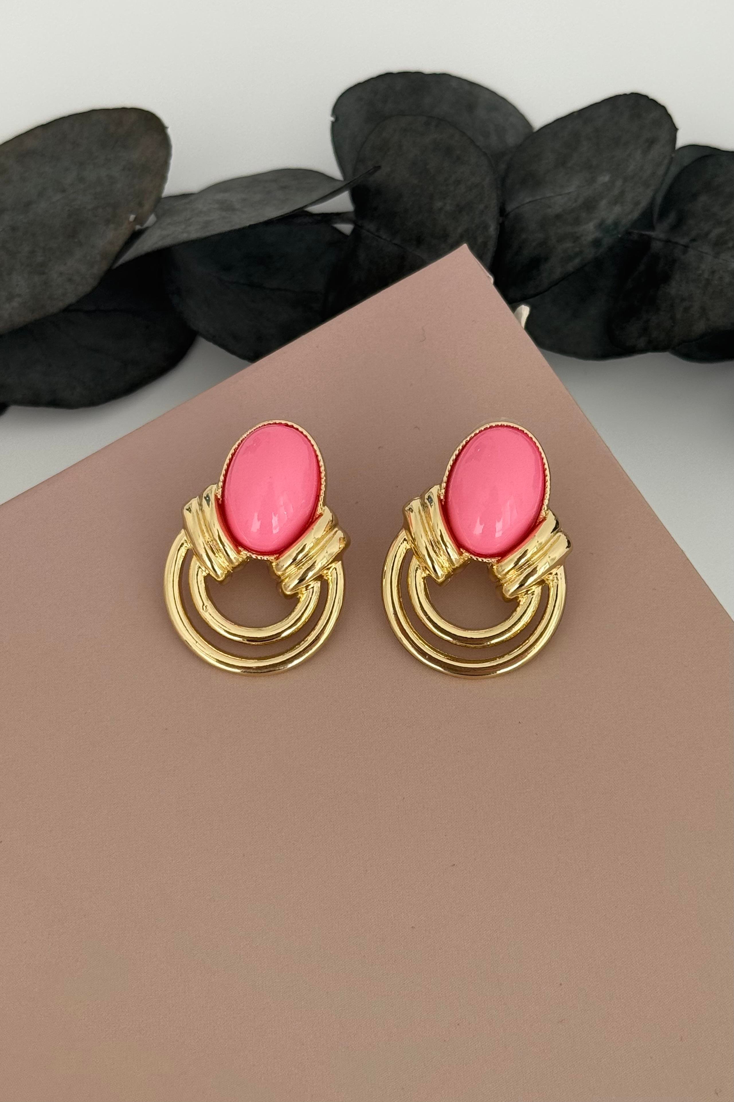 Pembe Knot Küpe