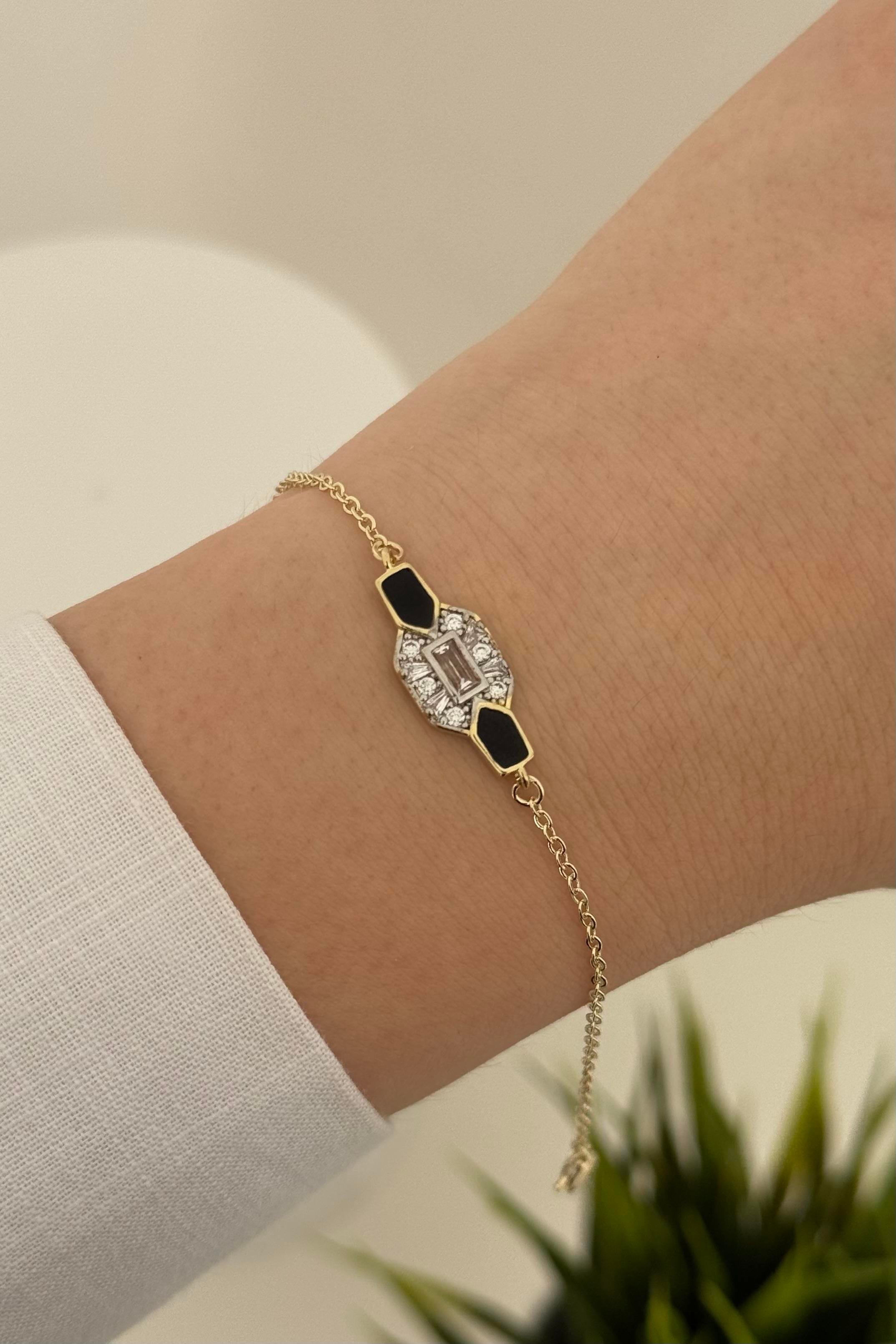 Siyah Mineli Bileklik