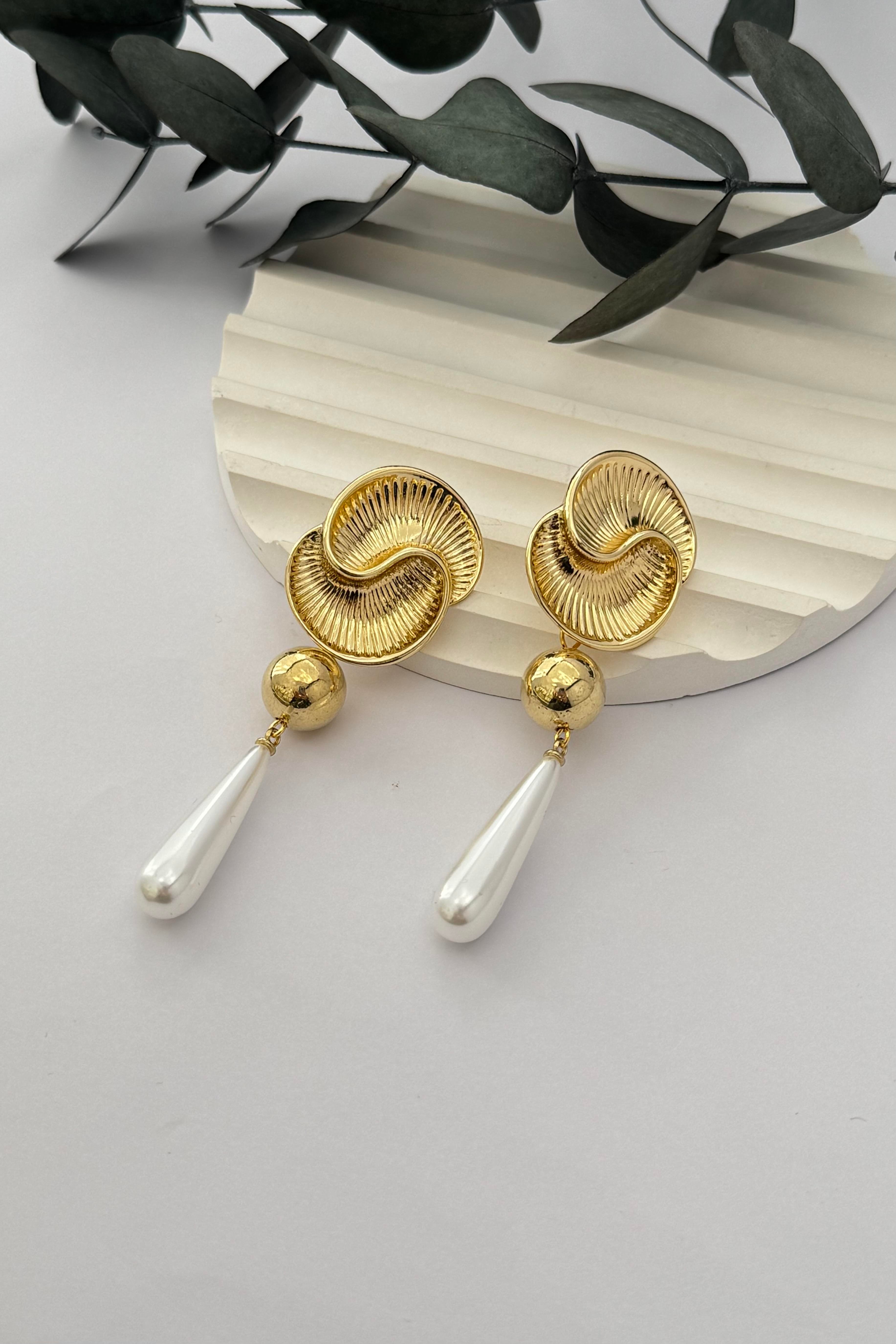Snail Pearl Küpe