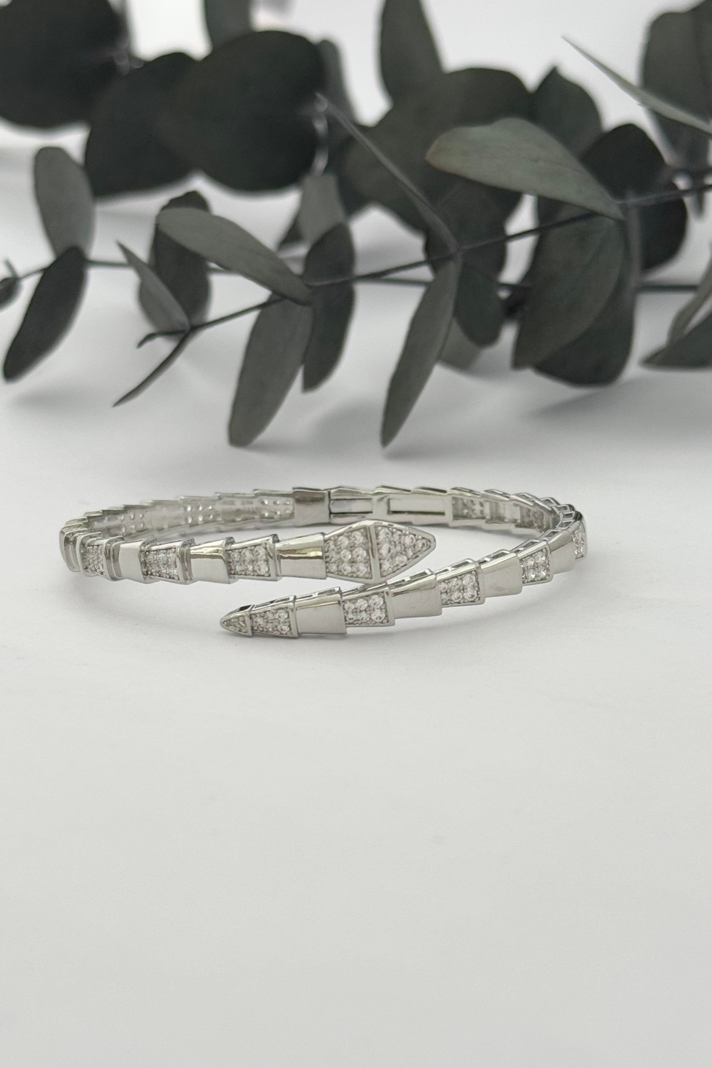 Snake Silver Kelepçe Bileklik