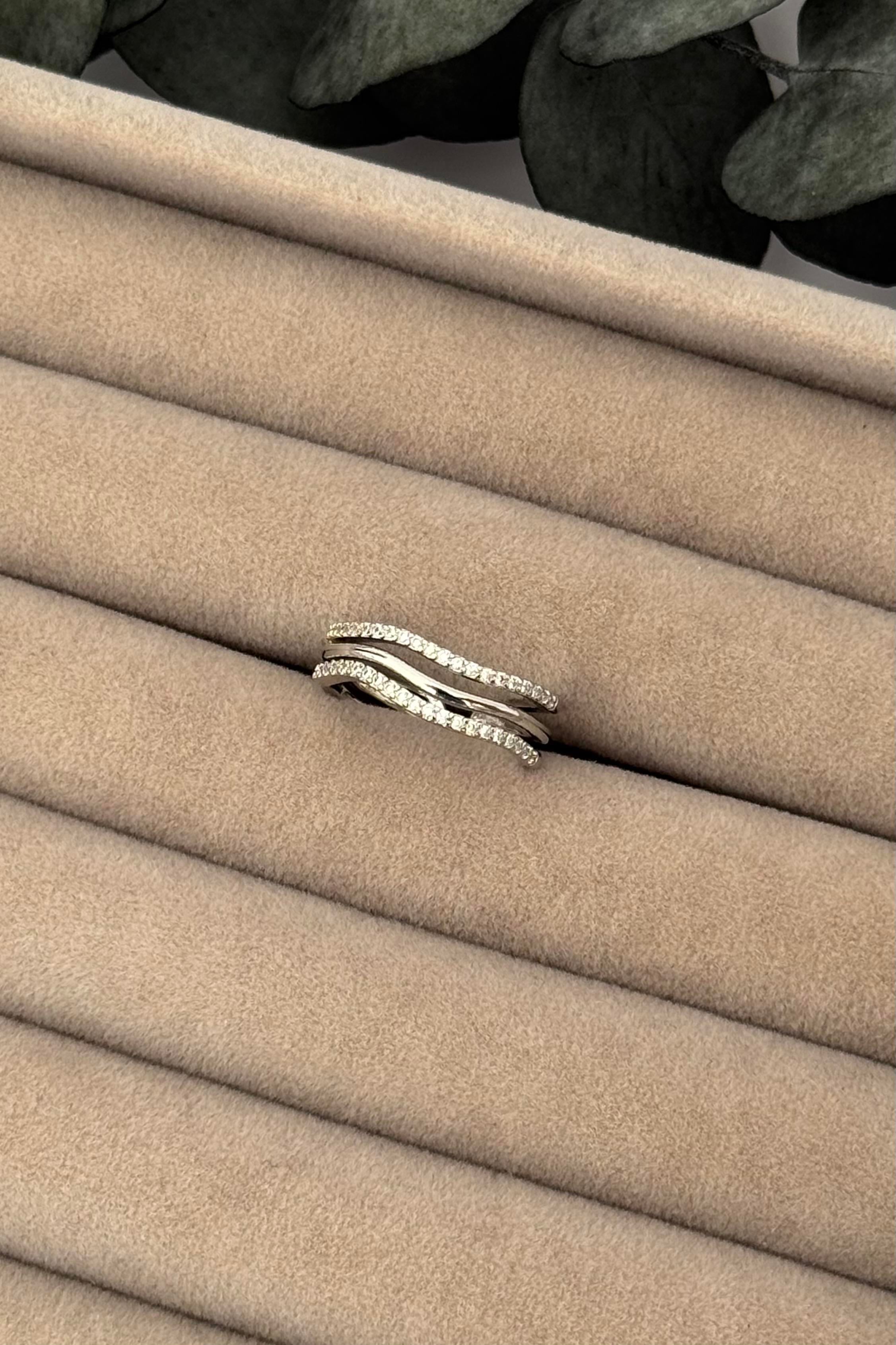 Spiral Desenli Silver Yüzük
