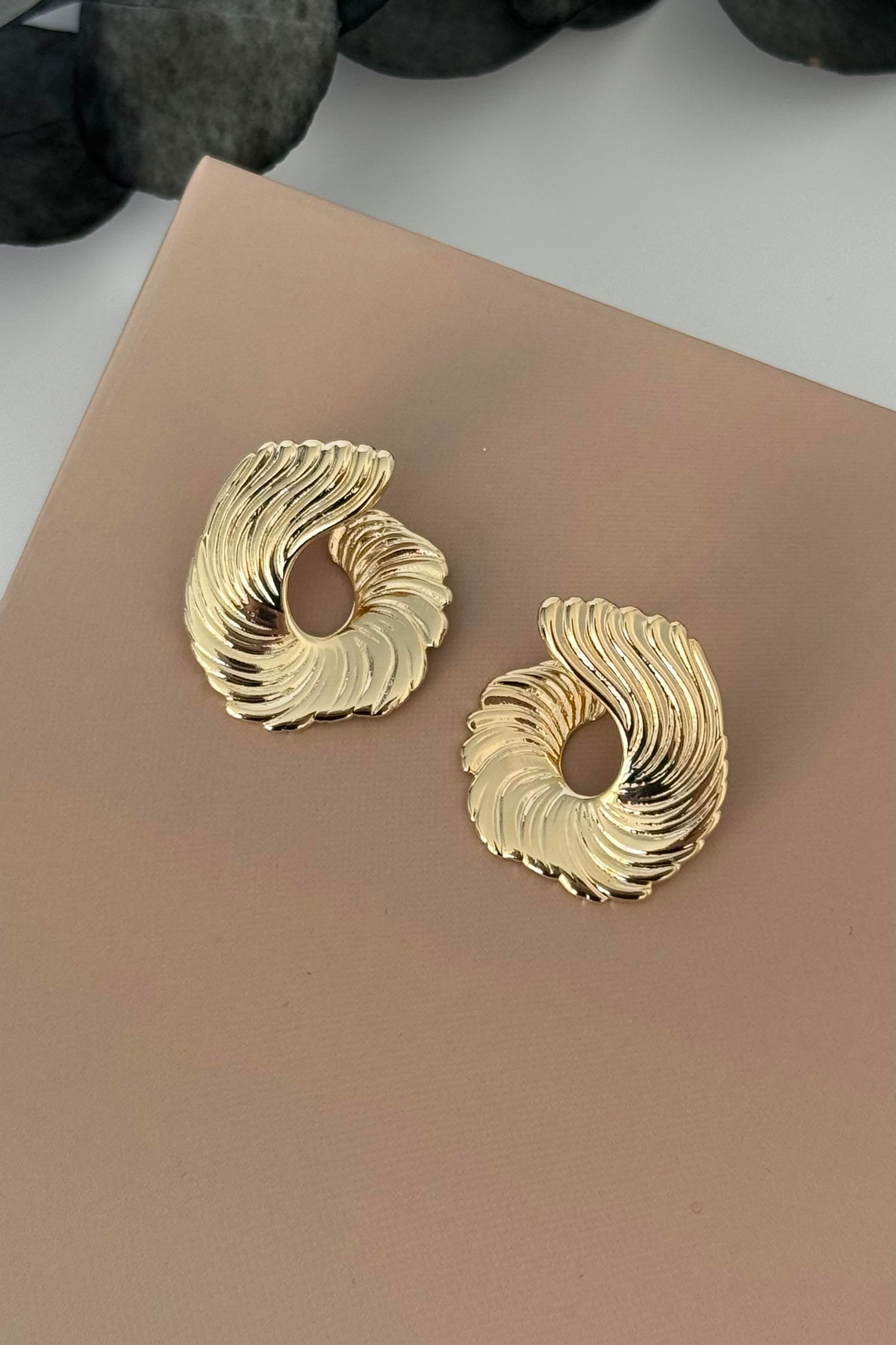 Spiral Gold Küpe