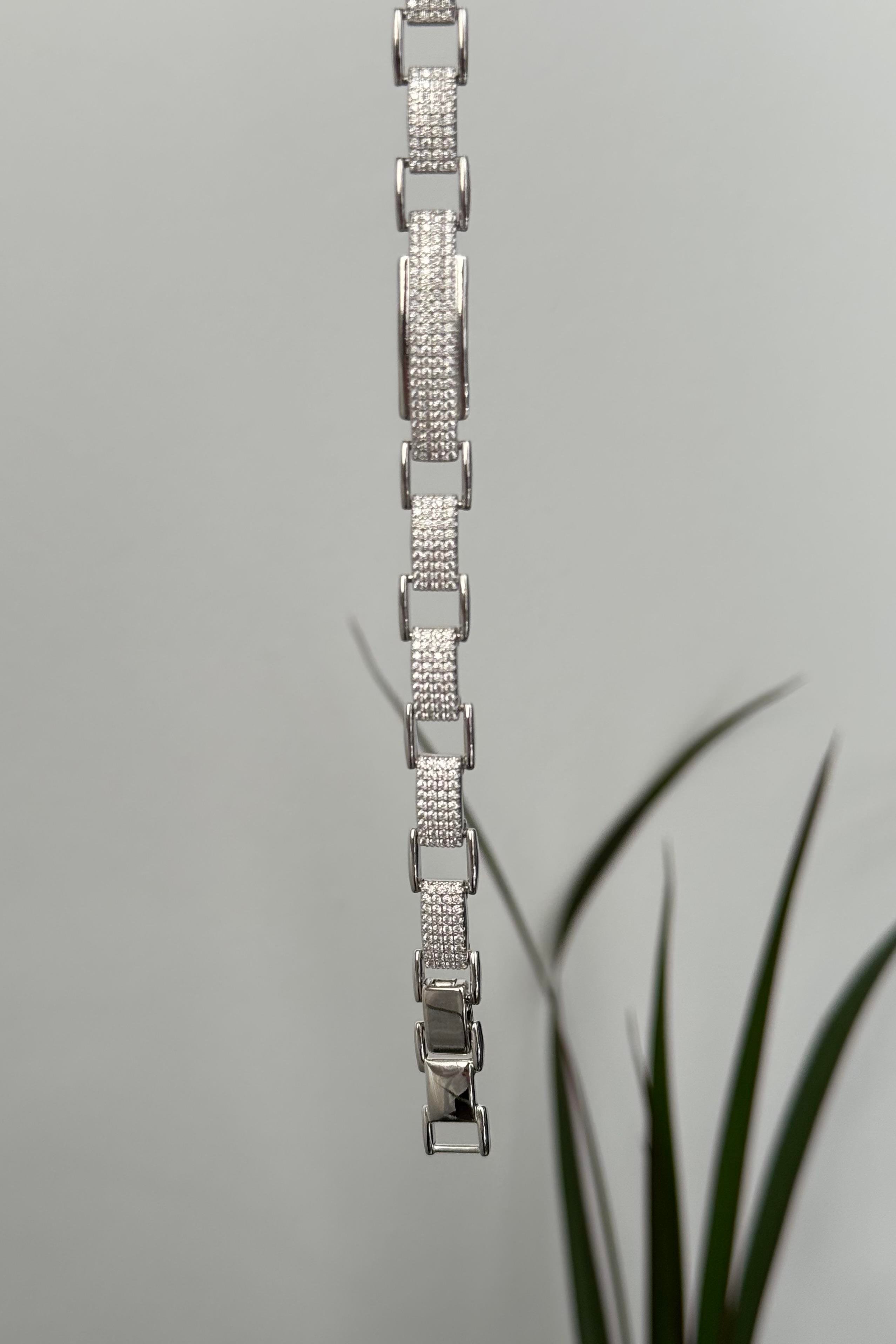 Taşlı Silver Vip Seri Bileklik