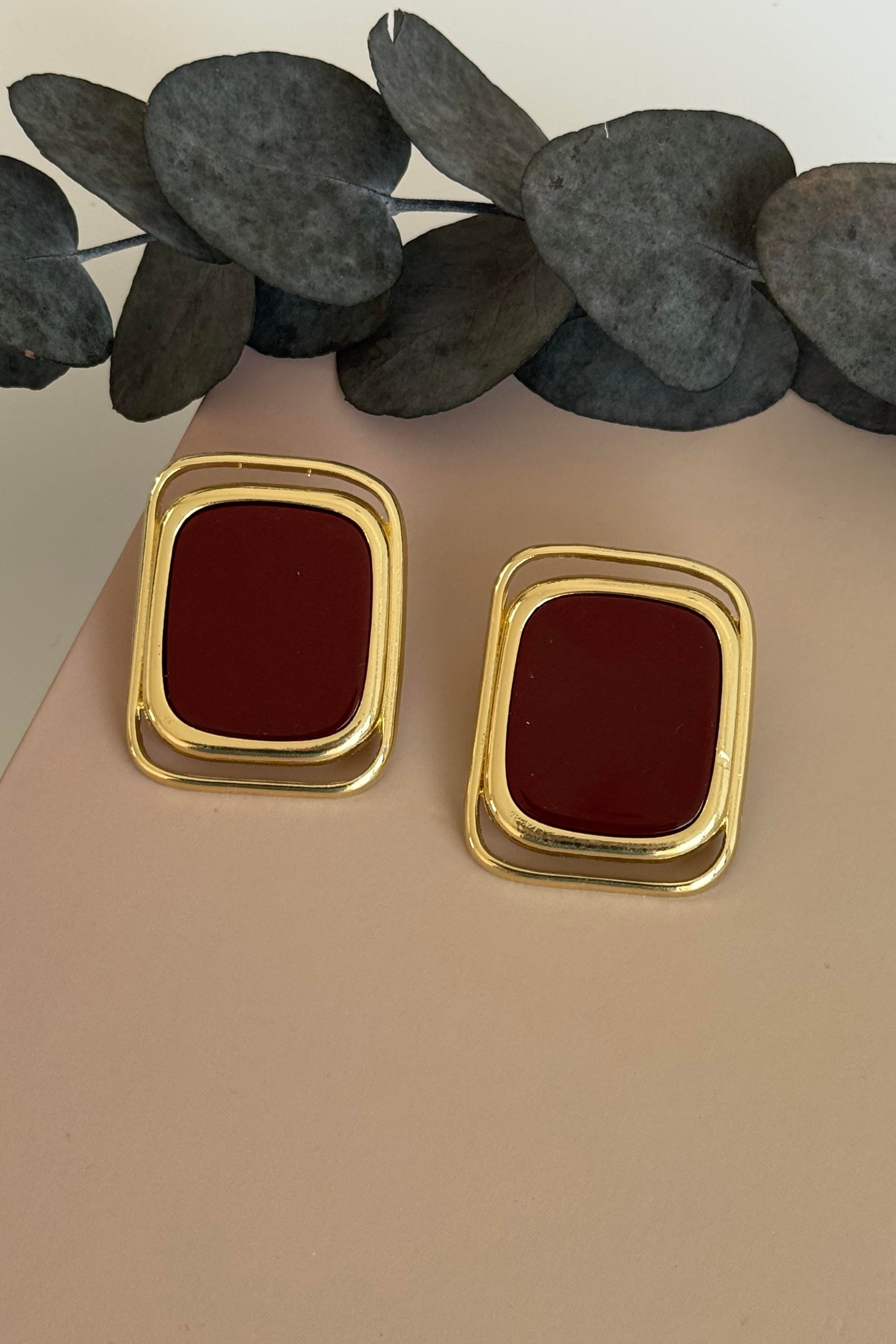 Velora Bordo Küpe