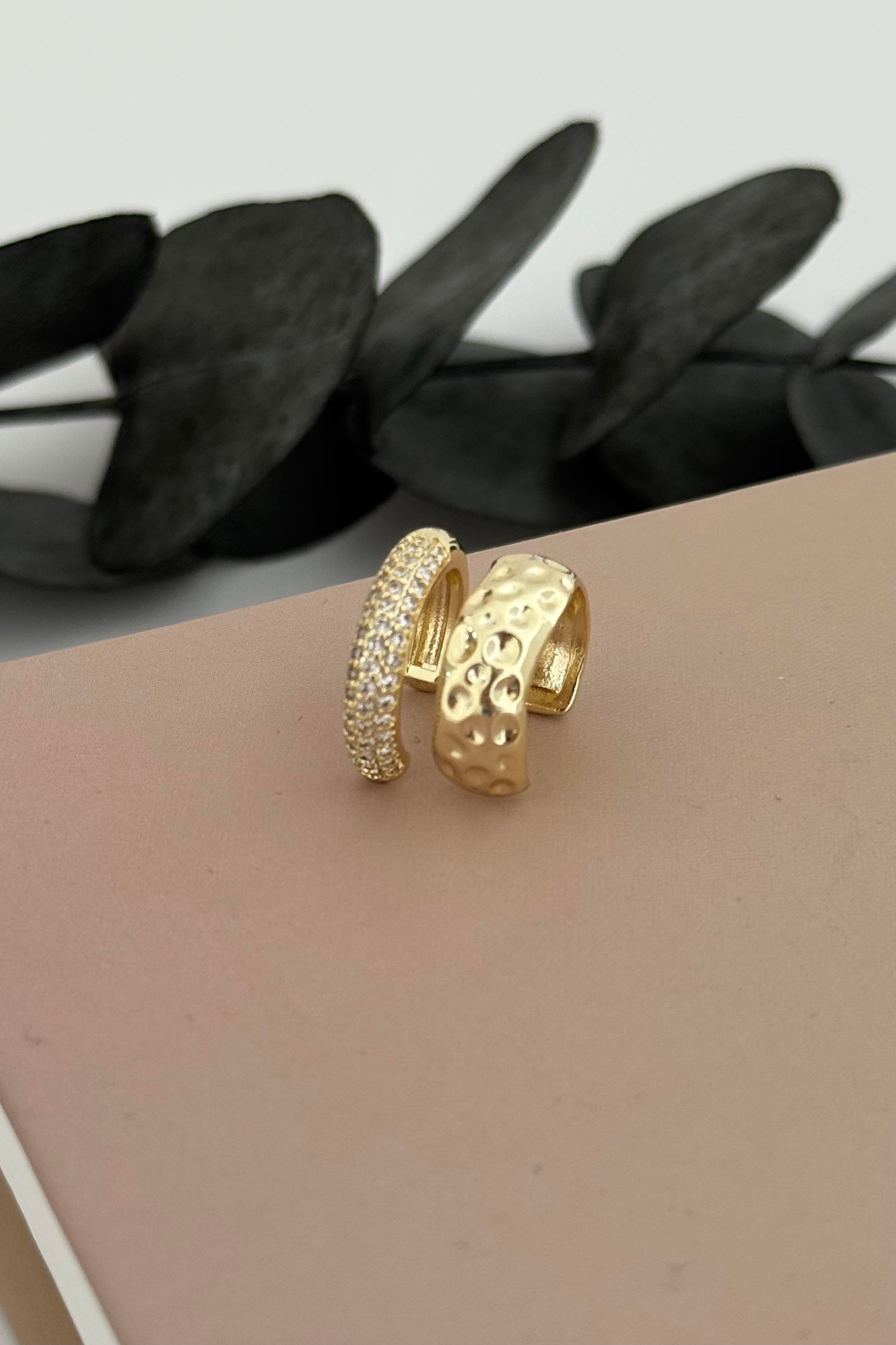 Velrix Gold Kıkırdak Küpe