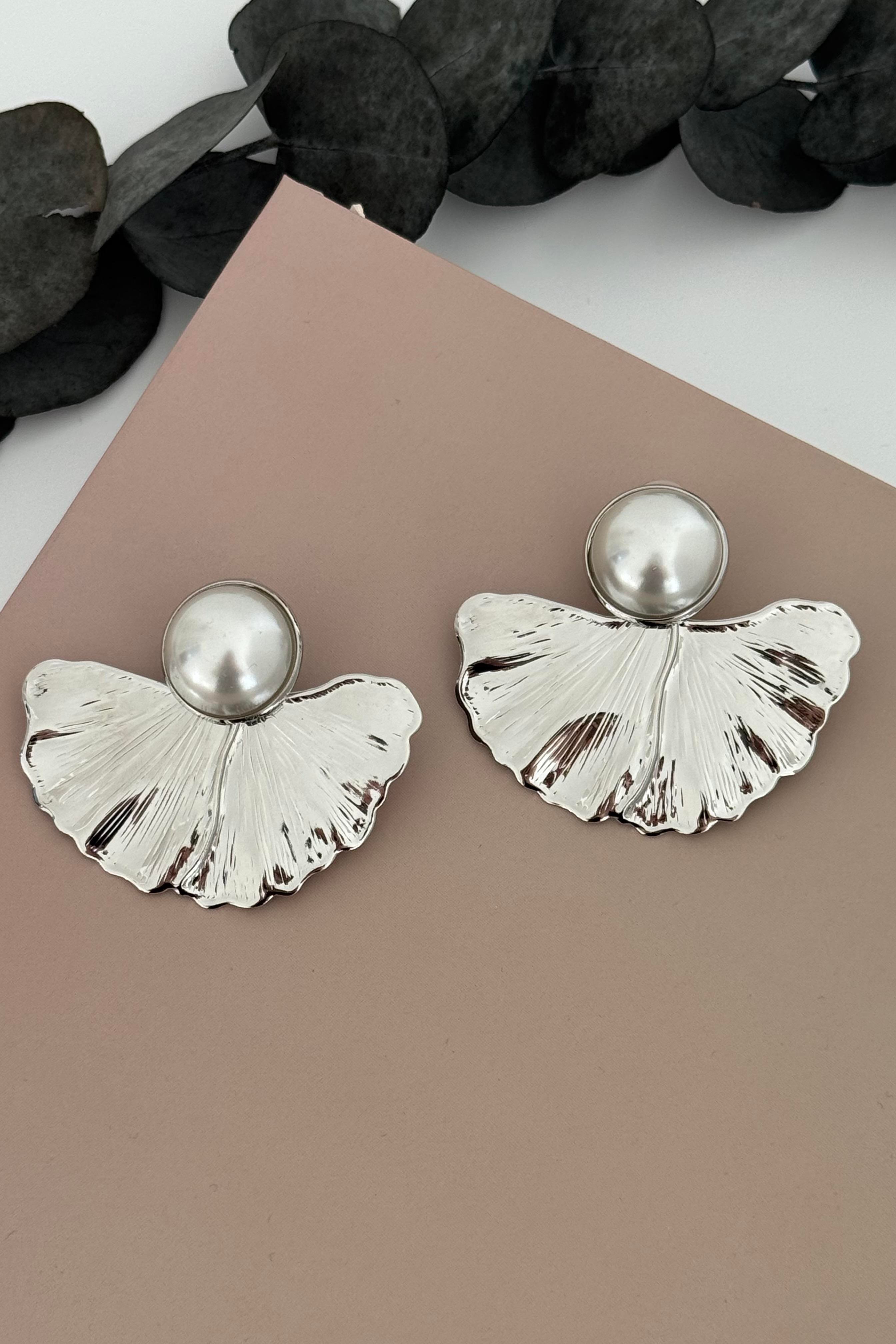 Vulcara Silver Beyaz Küpe