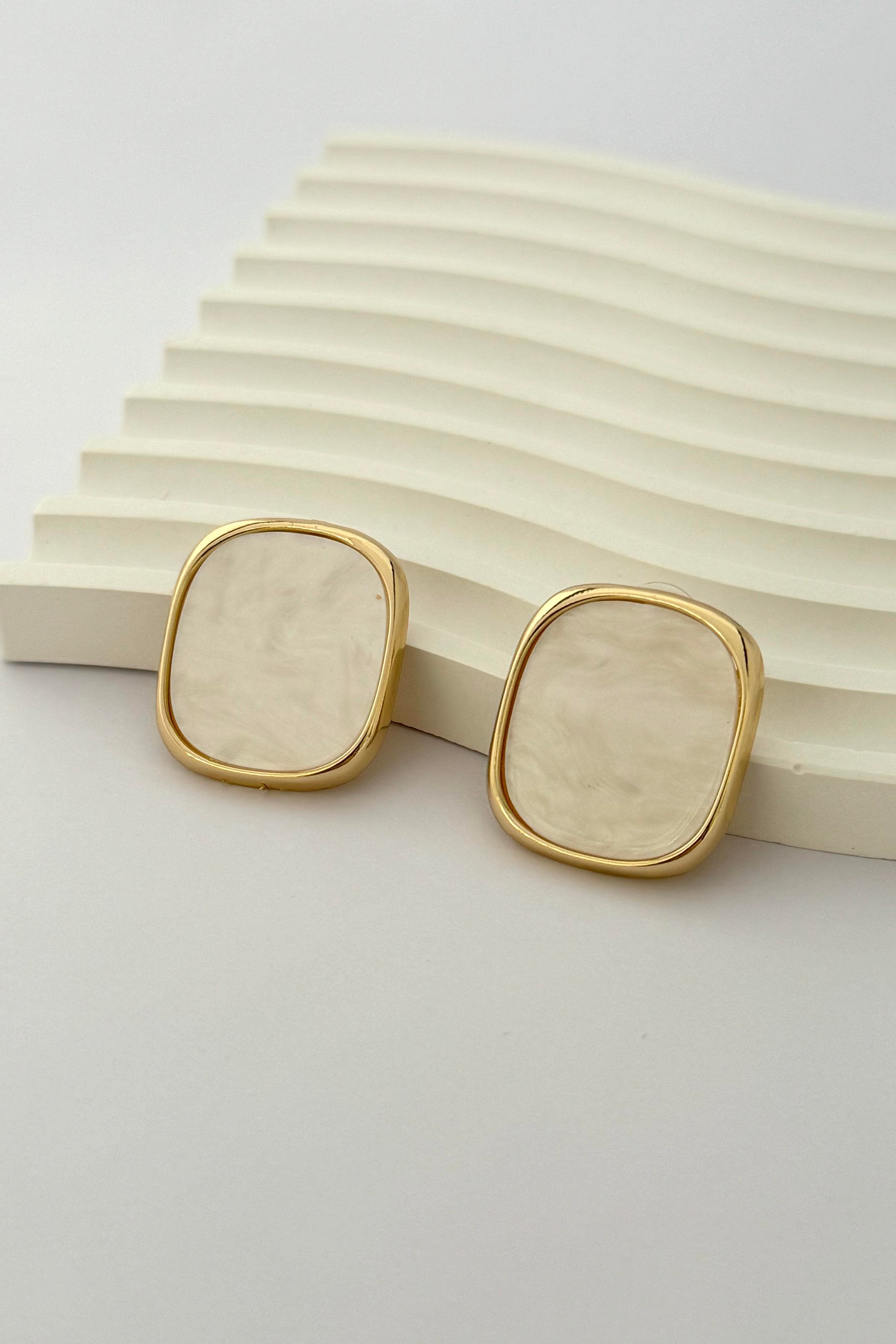 White Square Küpe