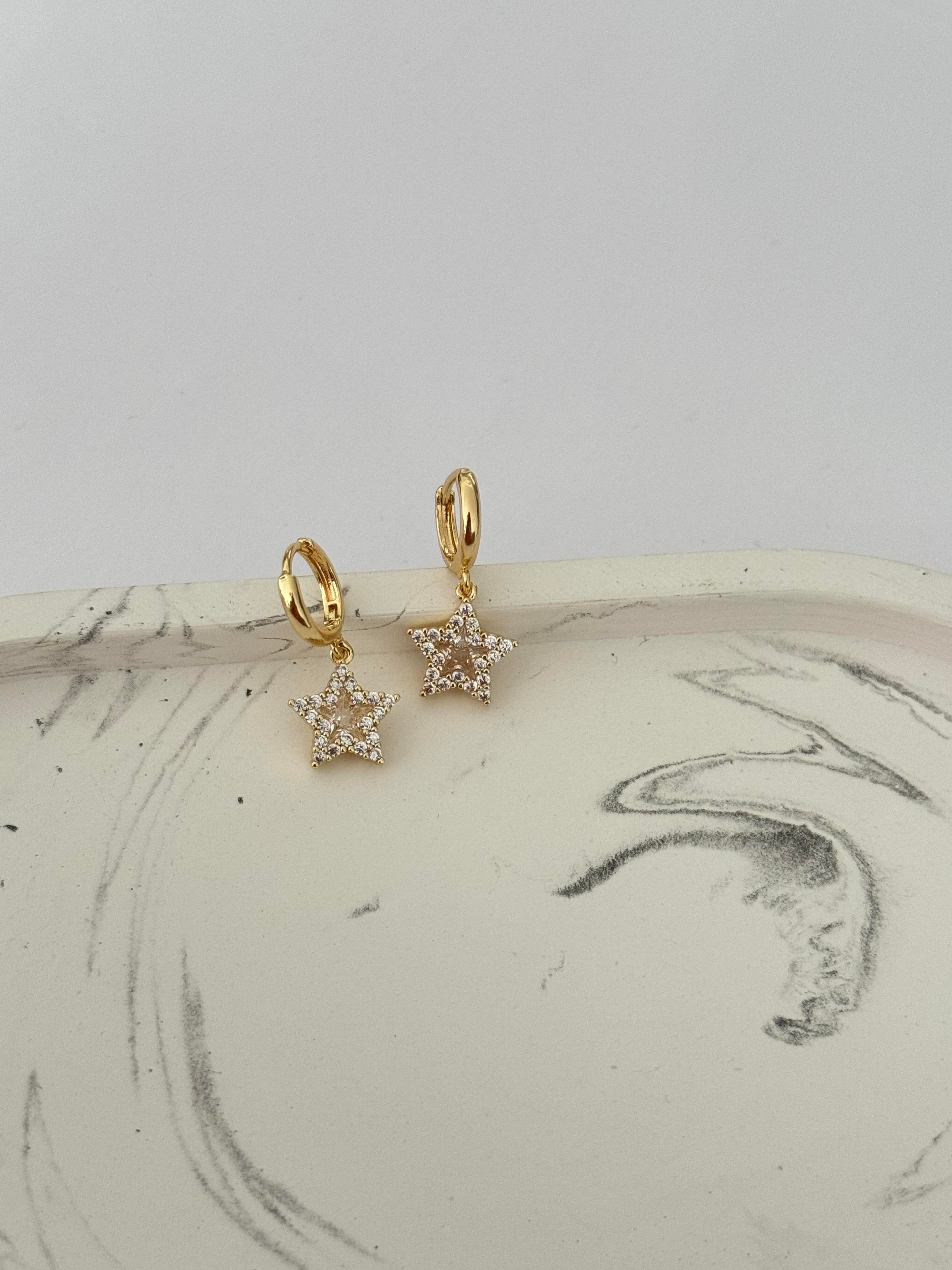 Yıldız Gold Küpe
