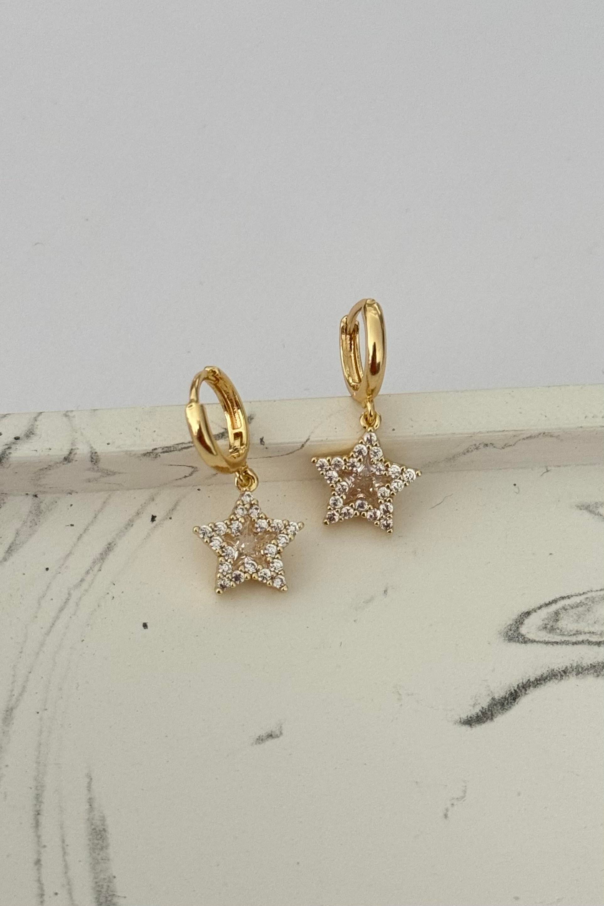 Yıldız Gold Küpe