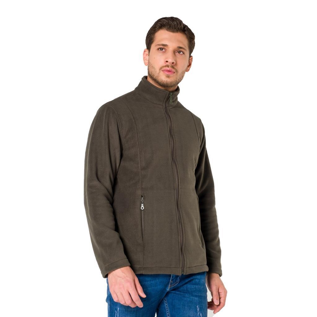 Şensel, Erkek Polar Mont, Haki -99E425- Cepli,Fermuarlı,Outdoor