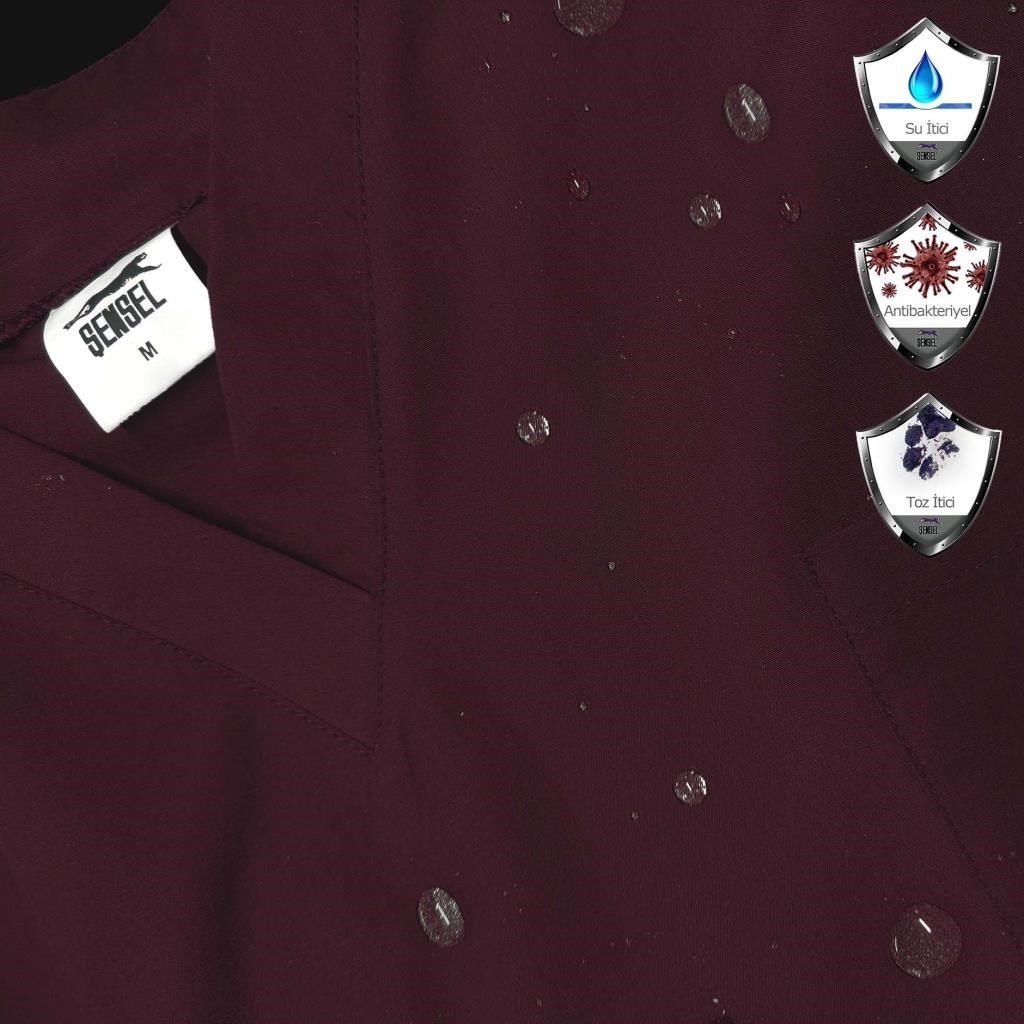 Şensel, Kadın Hastane Takım, V Yaka, Bordo -48E1115- İş Elbisesi