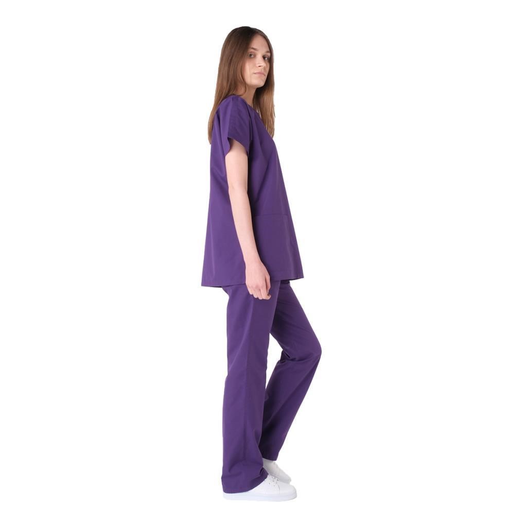 Şensel, Kadın Hastane Takım, V Yaka, Mor -48E1180- İş Elbisesi