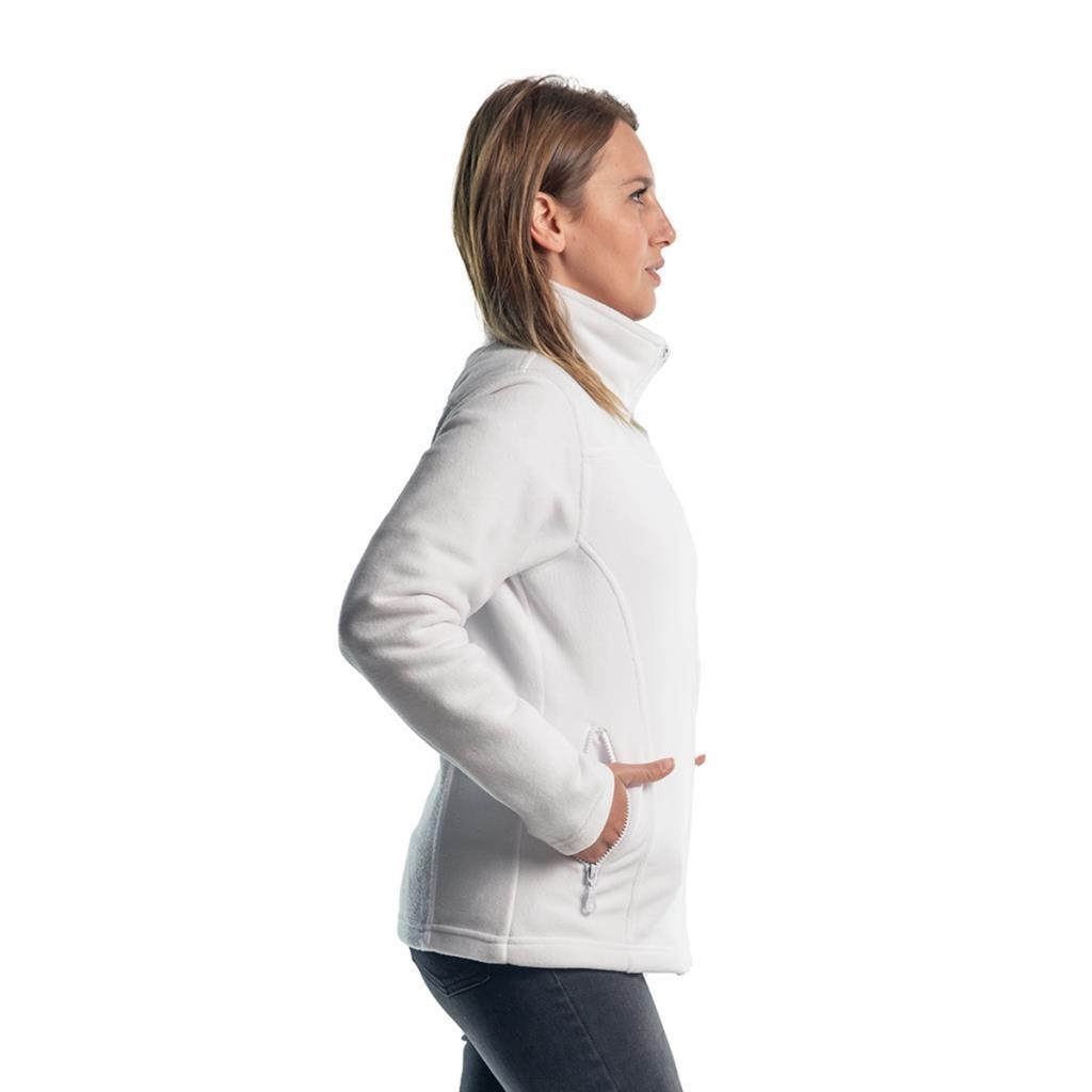 Şensel, Kadın Polar Mont, Beyaz -99E310- Cepli,Fermuarlı,Outdoor