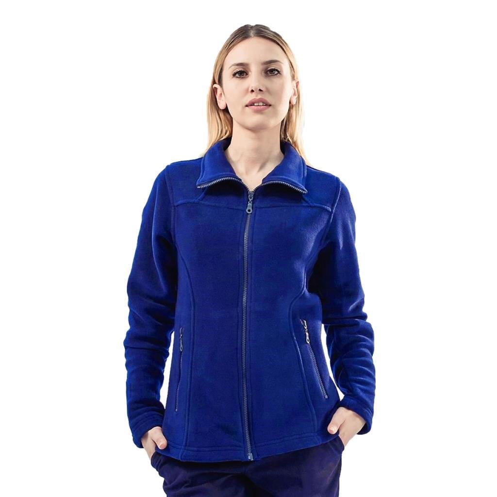 Şensel, Kadın Polar Mont, Saks Mavi -99E341- Cepli, Outdoor