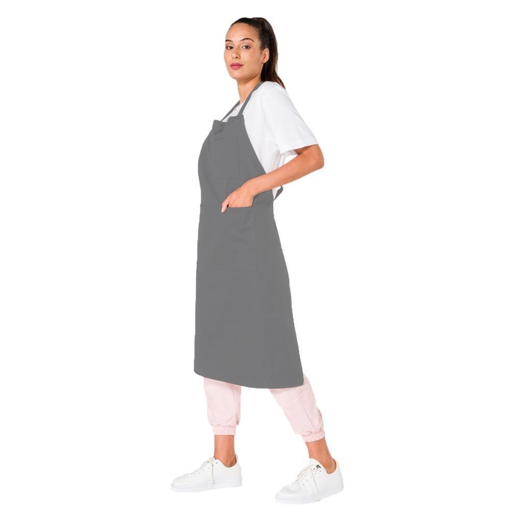 Şensel, Ön Önlük, Gri, Boyundan Askılı -93E2531- Restoran-Mutfak