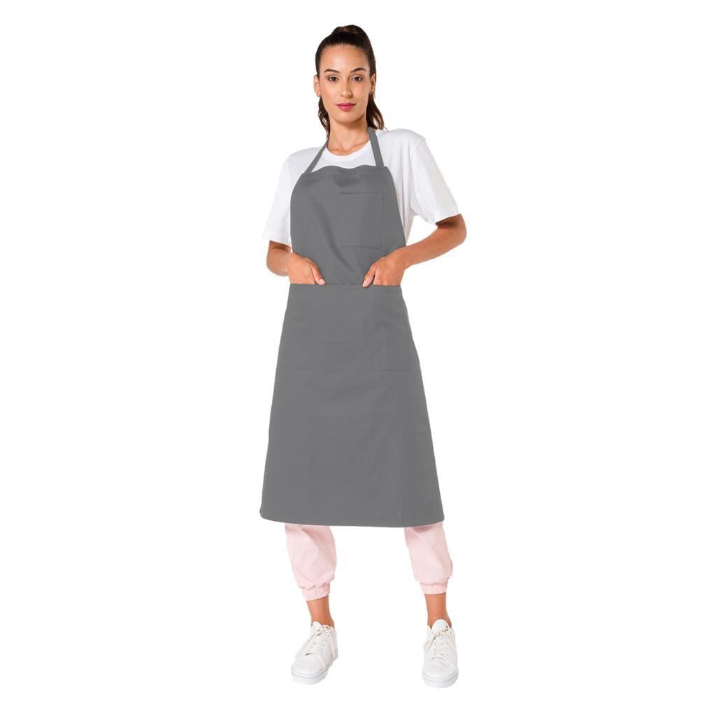 Şensel, Ön Önlük, Gri, Boyundan Askılı -93E2531- Restoran-Mutfak