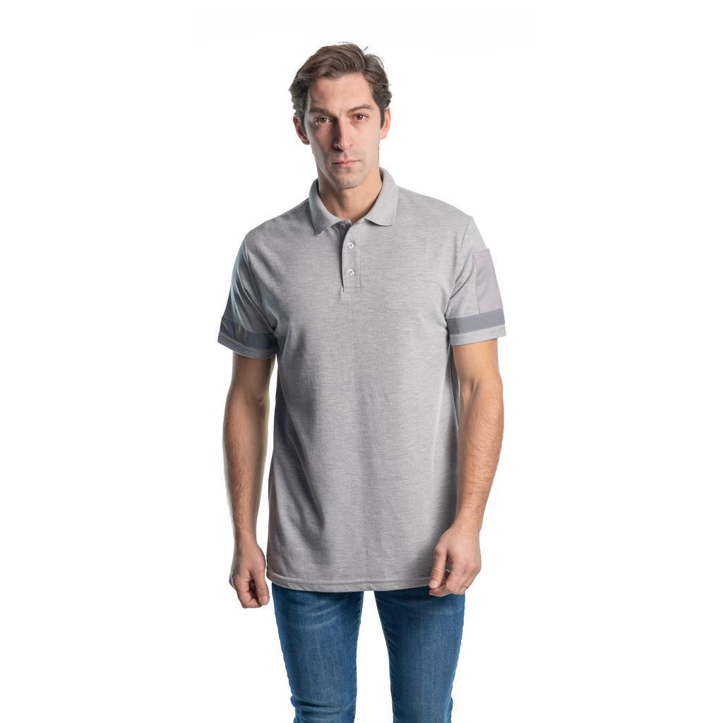 Şensel, Polo Yaka Tişört, Gri, Reflektörlü -136E3131- Tshirt