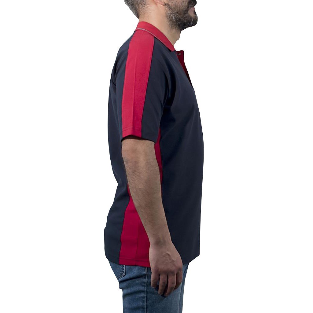 Şensel, Polo Yaka Tişört, Lacivert-Kırmızı -136E1392- Tshirt