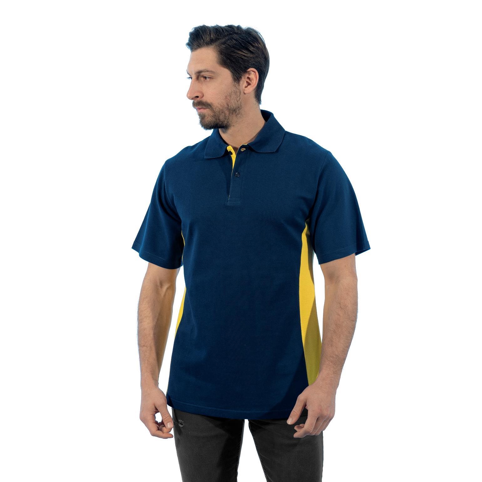 Şensel, Polo Yaka Tişört, Lacivert-Sarı -136E2769- Tshirt