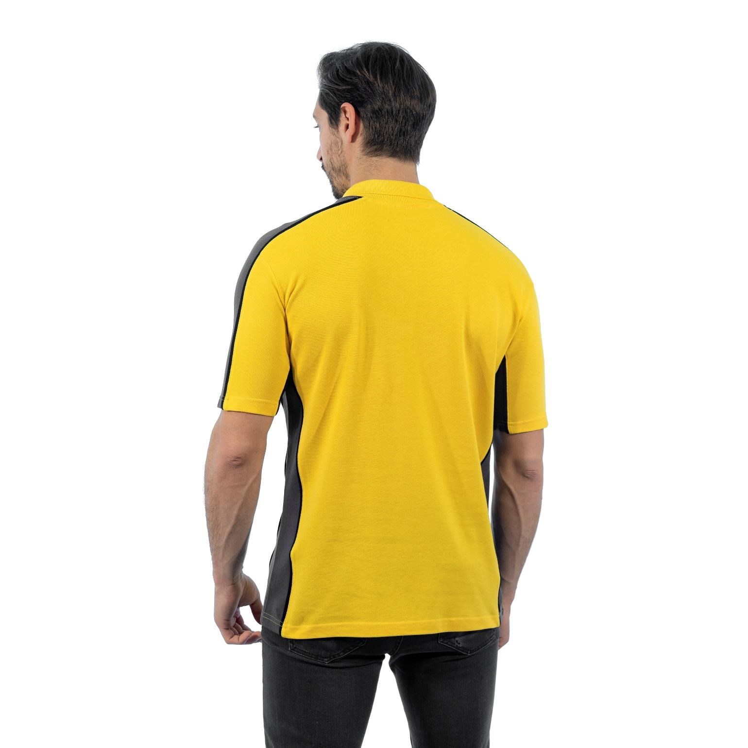 Şensel, Polo Yaka Tişört, Sarı-Gri -136E2165- T-shirt, Tshirt