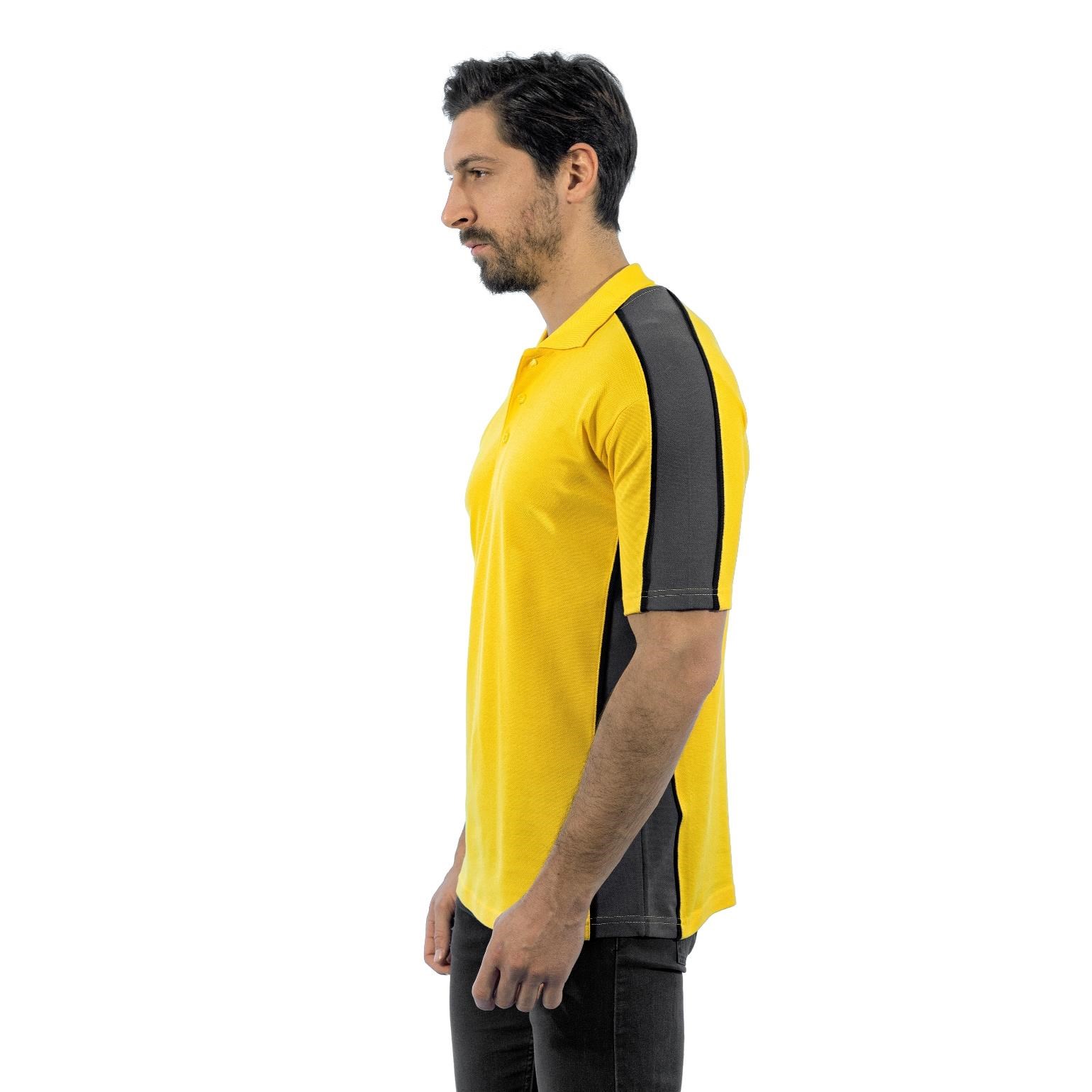 Şensel, Polo Yaka Tişört, Sarı-Gri -136E2165- T-shirt, Tshirt