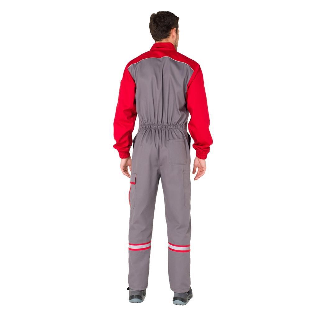 Şensel, Reflektörlü İş Tulumu, Gri-Kırmızı -55E3086- Üniforma