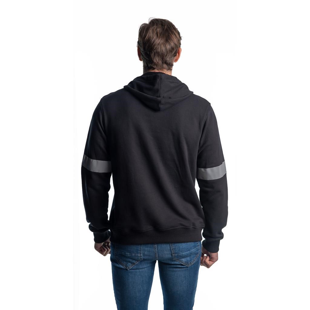 Şensel, Reflektörlü Kapüşonlu Sweatshirt, Siyah -107E950- Cepli