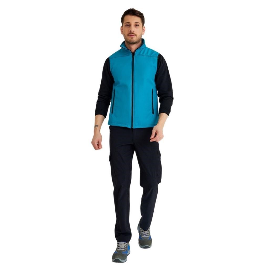 Şensel, Softshell Yelek, Turkuaz 118E2209 Antistatik-Su İtici