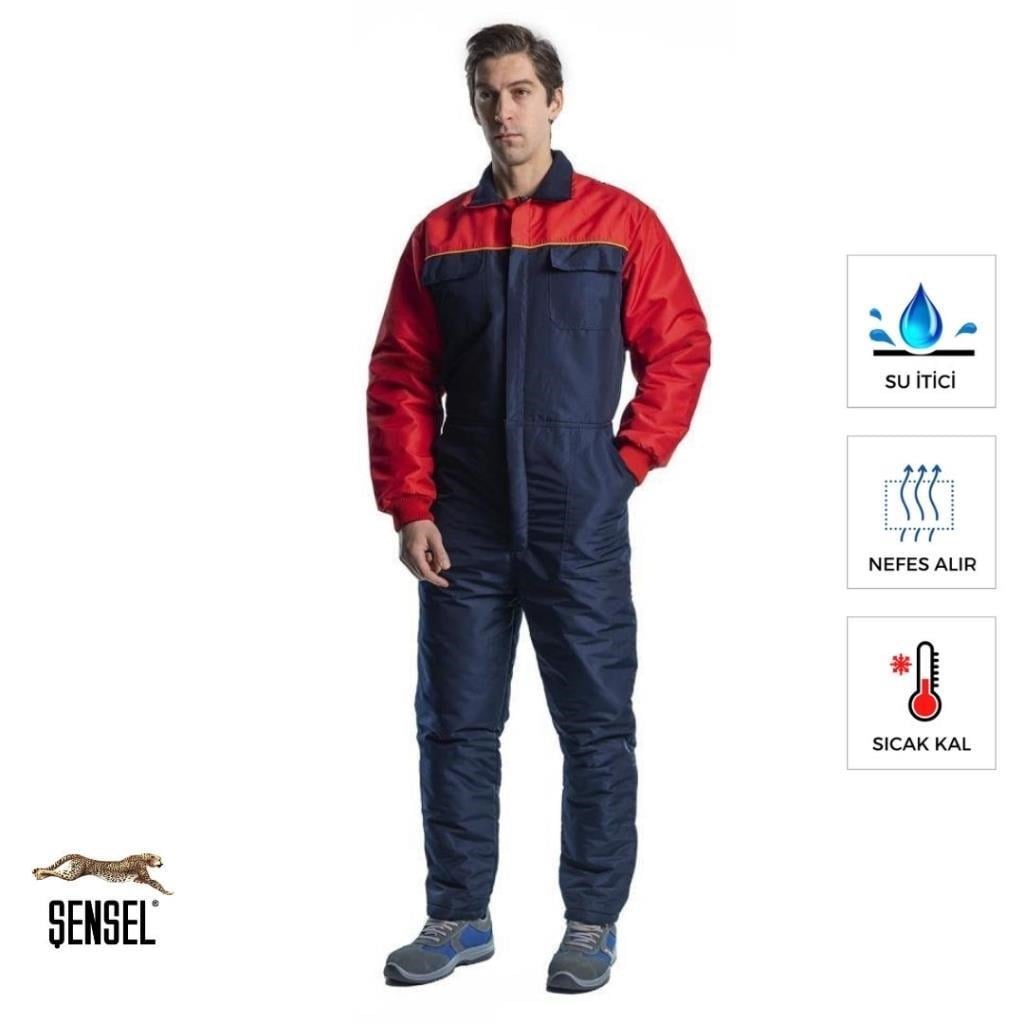 Şensel, Soğuk Hava Tulumu, Lacivert-Kırmızı-55E1045- İş Elbisesi