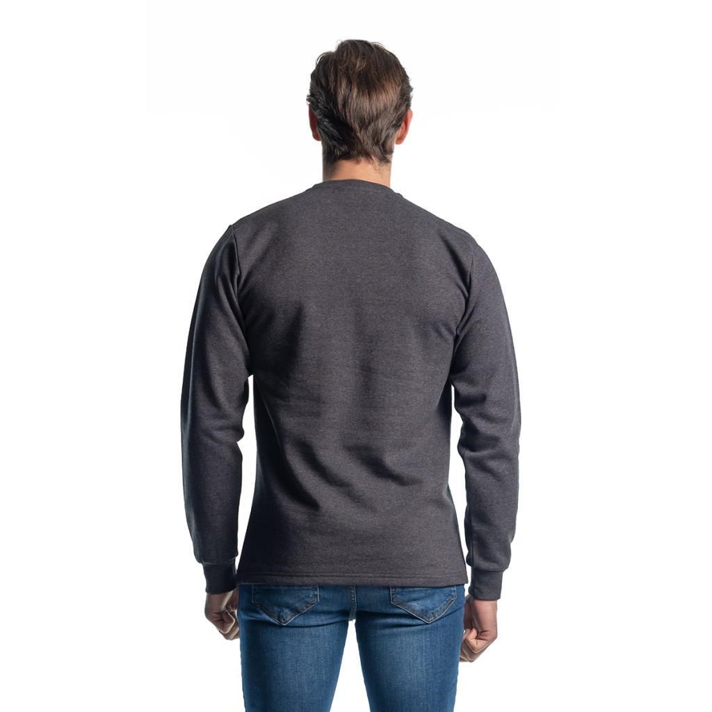 Şensel, Sweatshirt, Koyu Gri, Sıfır Yaka -107E4632- Pamuklu