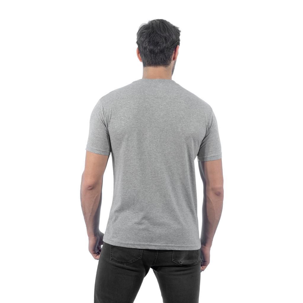 Sıfır Yaka Tişört, Gri -112E630- Bisiklet Yaka Tshirt, T-shirt
