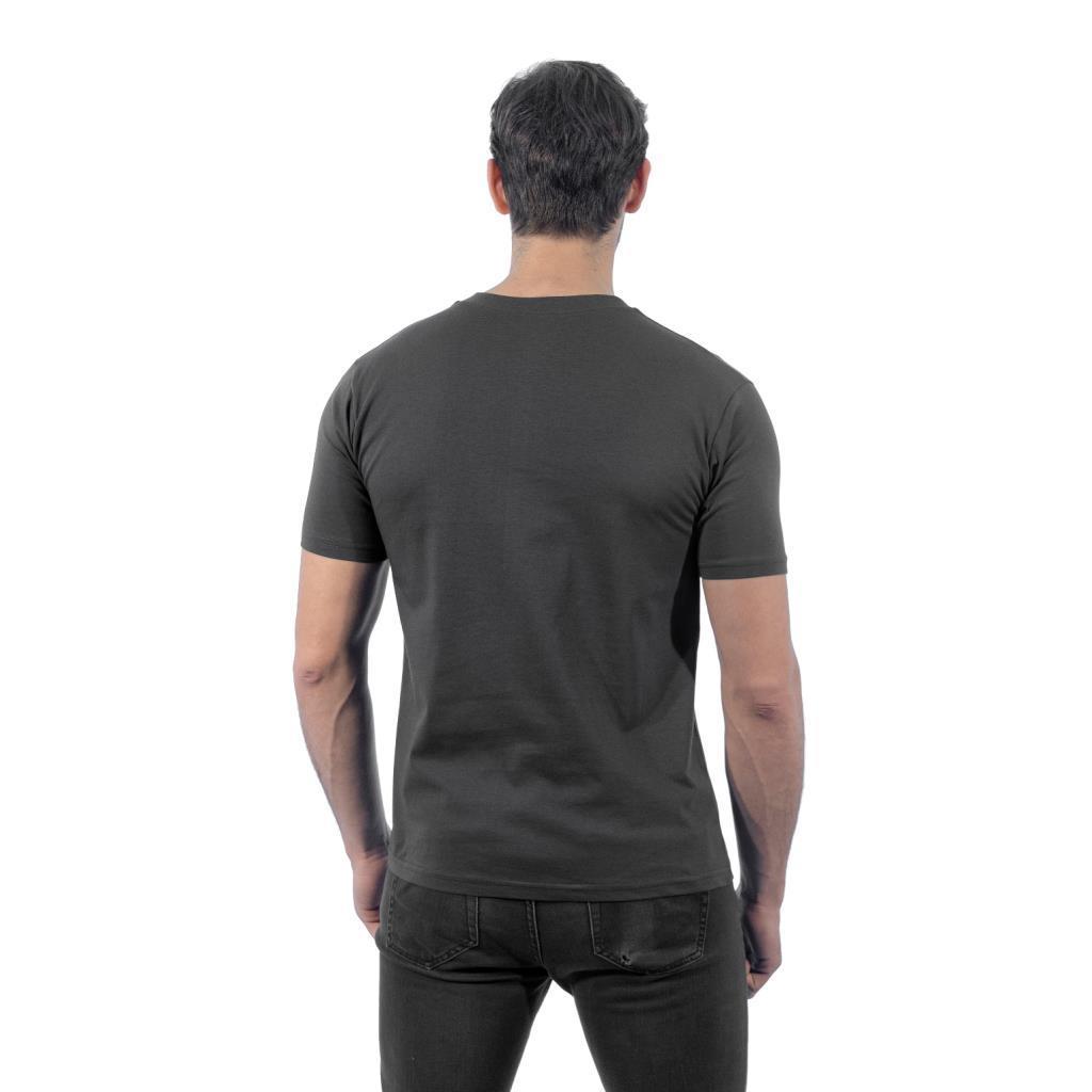 V Yaka Tişört, Haki -113E225- T-shirt, Tshirt, Kısa Kollu