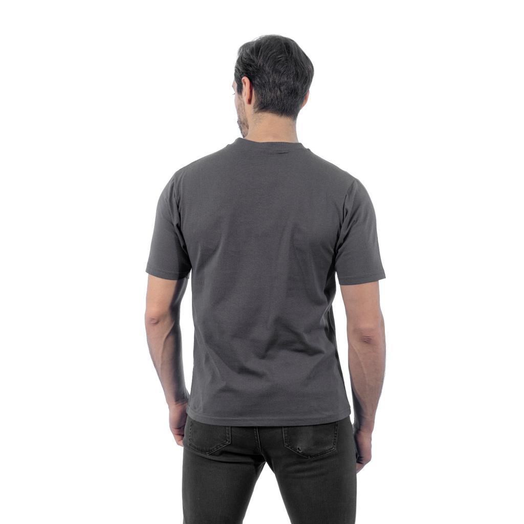 V Yaka Tişört, Koyu Gri -113E232- T-shirt, Tshirt, Kısa Kollu