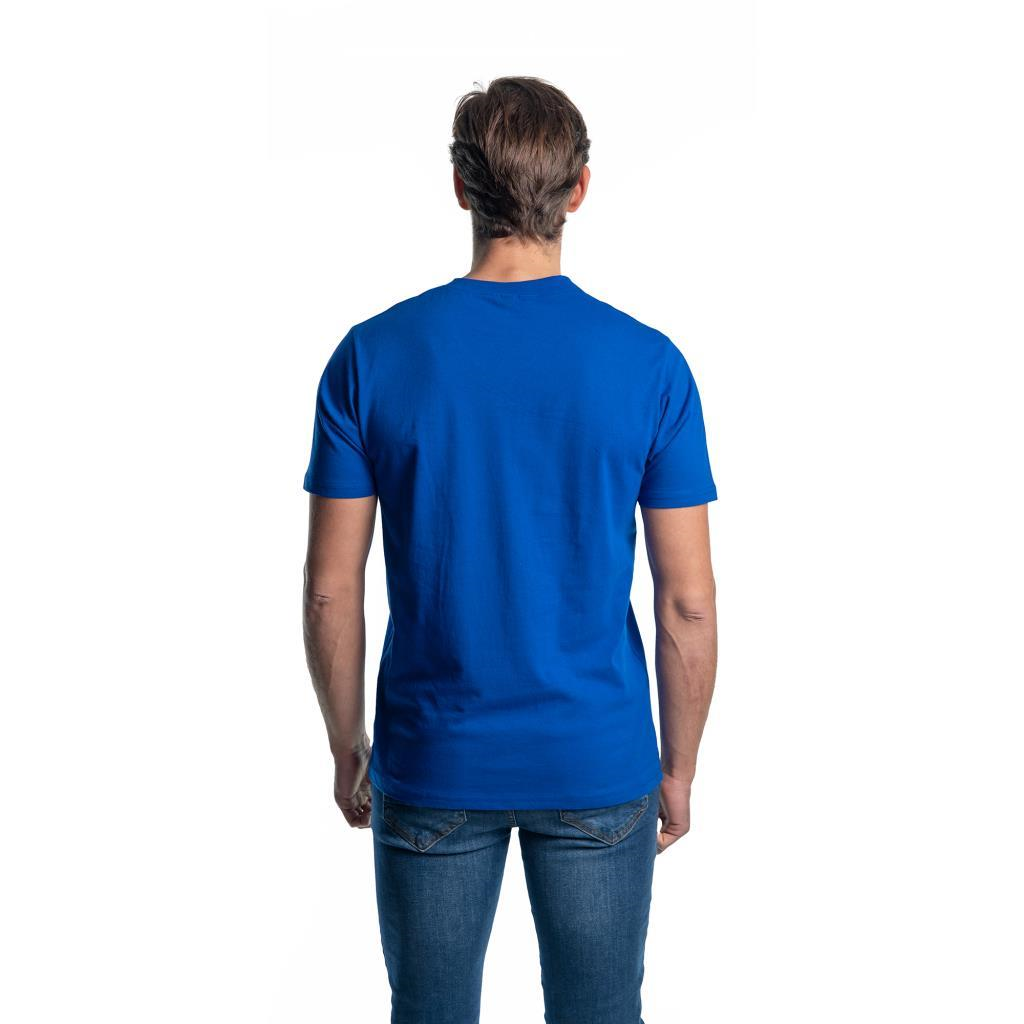 V Yaka Tişört, Saks Mavi -113E241- T-shirt, Tshirt, Kısa Kollu