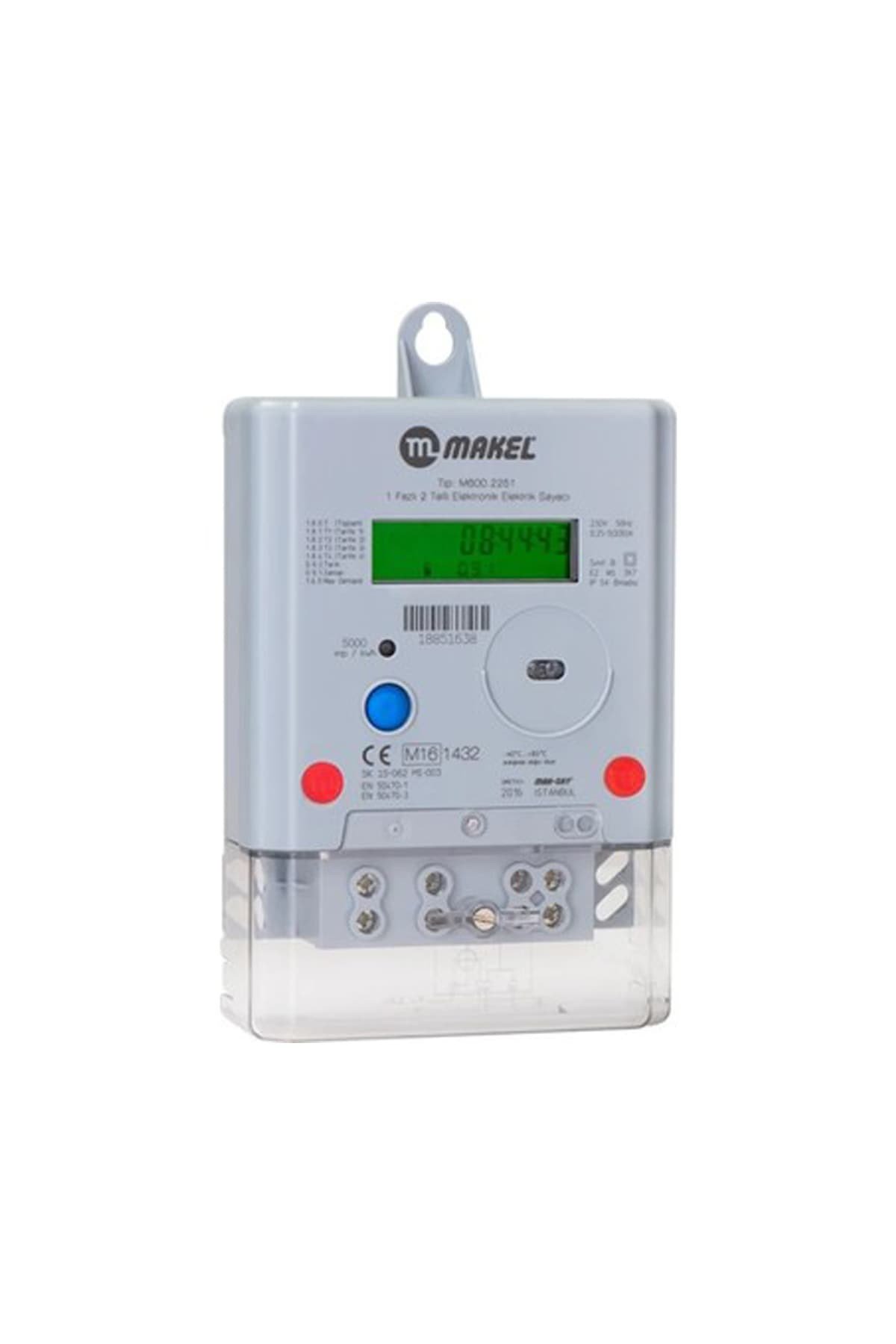 Makel Tek Fazlı Elektronik Elektrik Sayacı - Monofaze Elektrik Sayacı | Aydınlatmacım|Elektrik Sayaçları|MAKEL|M600