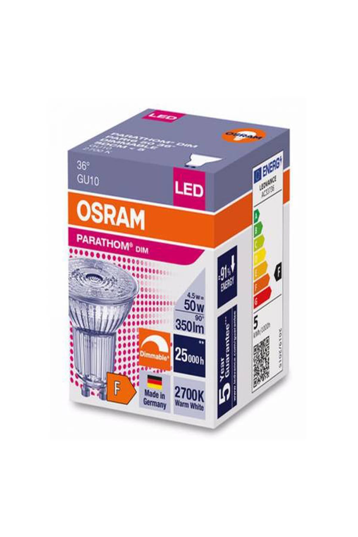 Osram Günışığı Dimlenebilir GU 10 LED Çanak Ampul - LED Ampul Çeşitleri ve Fiyatları|GU10 Çanak Ampuller|OSRAM|PAR16-8036