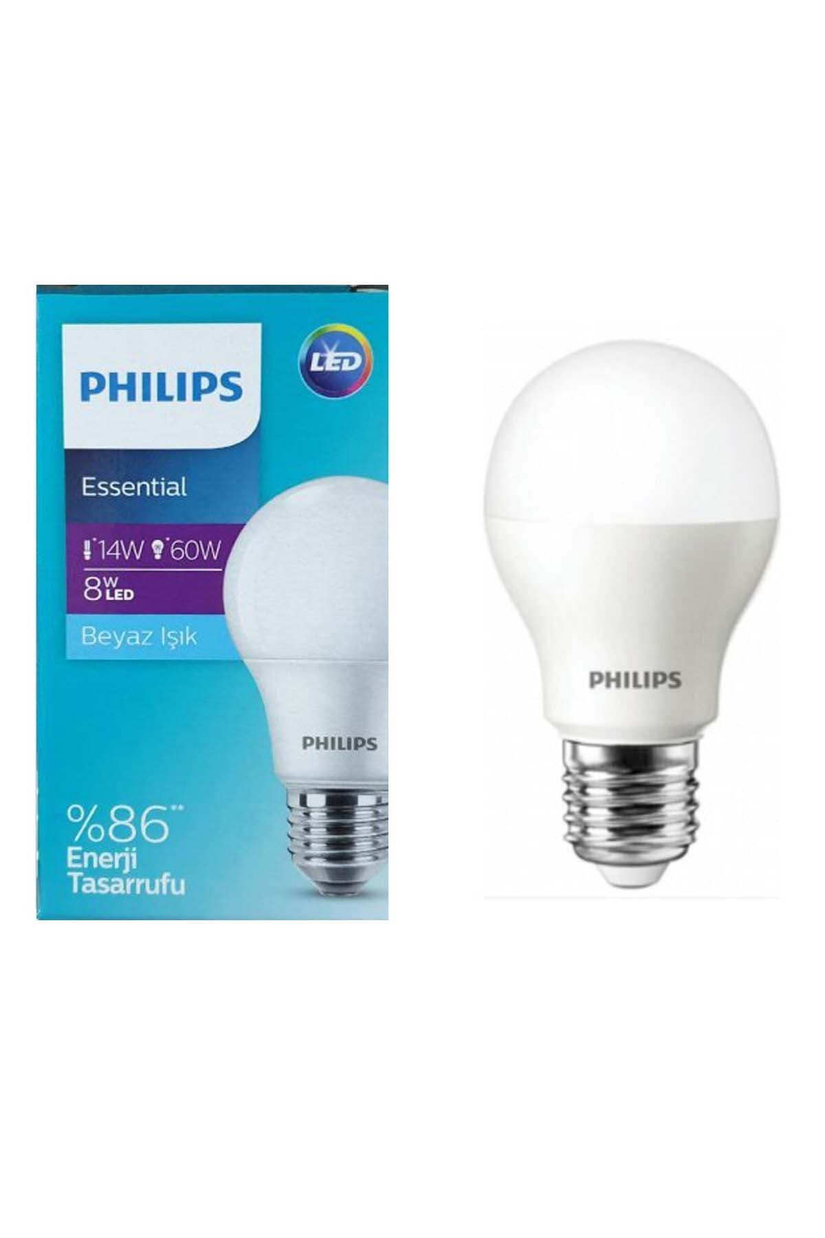 Uygun Fiyatlı Philips Essential 8W E27 Duy Led Ampul | Aydınlatmacım|E27 Led Ampuller|PHİLİPS|PHPS-080