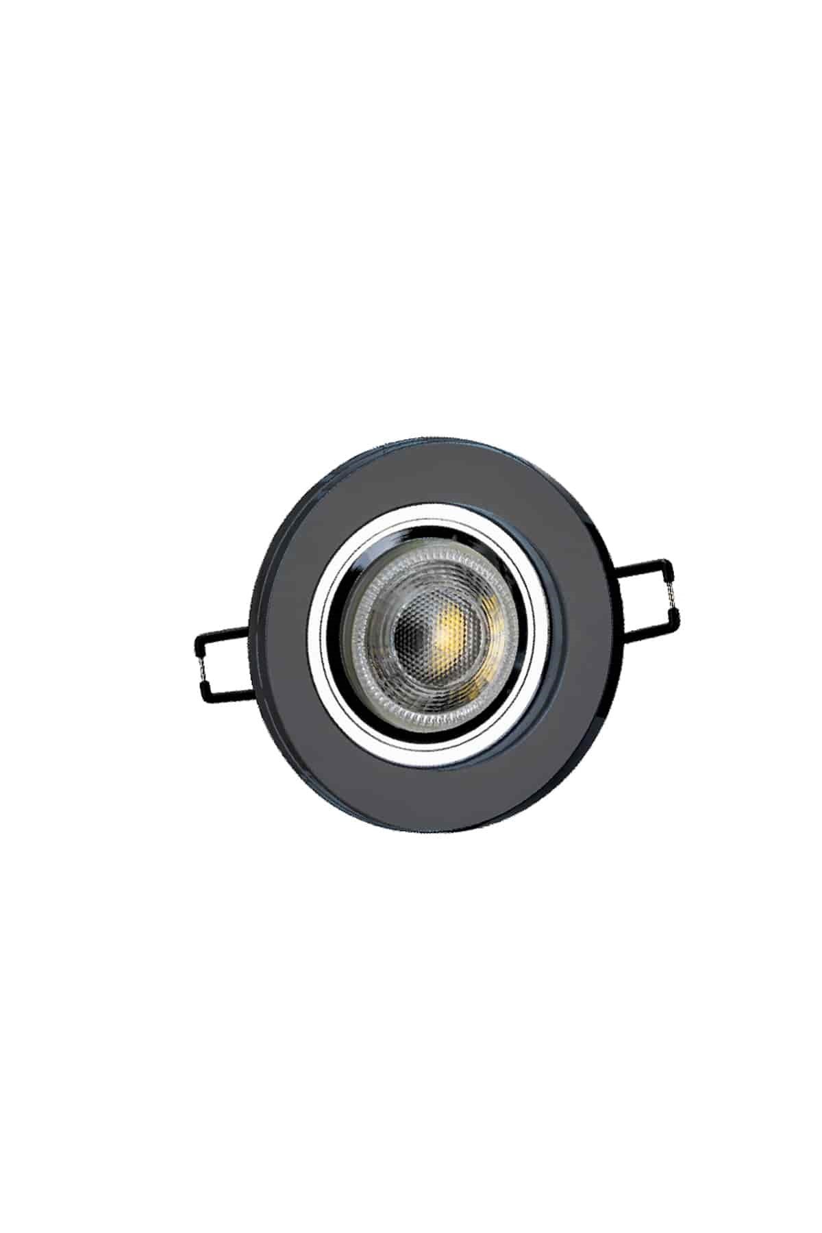 ZAMBAK SİYAH CAM GU 10 DUY SPOT ÇERÇEVESİ CT 6646