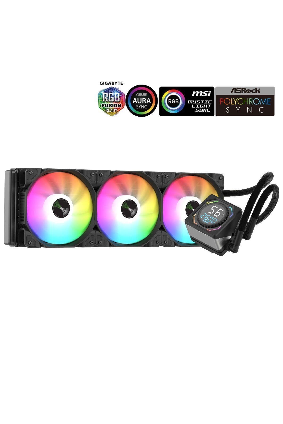 GAMEPOWER ROUND ARGB SIVI SOĞUTUCU SKADI 360 SQUARE Soğutucu& Fan GAMEPOWER SKADI 360 SQUARE Distribütör  GAMEPOWER ROUND ARGB SIVI SOĞUTUCU SKADI 360 SQUARE