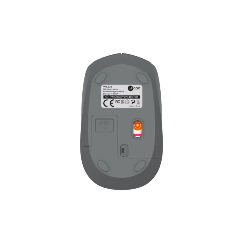 LENOVO LECOO USB OPTİK KABLOSUZ MOUSE GRİ WS202-G Klavye & Mouse LENOVO WS202-G Distribütör  LENOVO LECOO USB OPTİK KABLOSUZ MOUSE GRİ WS202-G