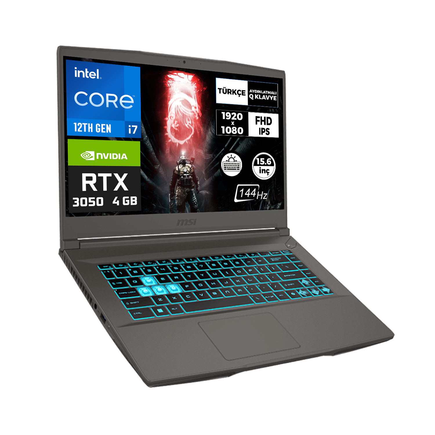 MSI THIN 15 i7-12650H 32GB 512GB SSD 4 GB RTX3050 144Hz 15.6