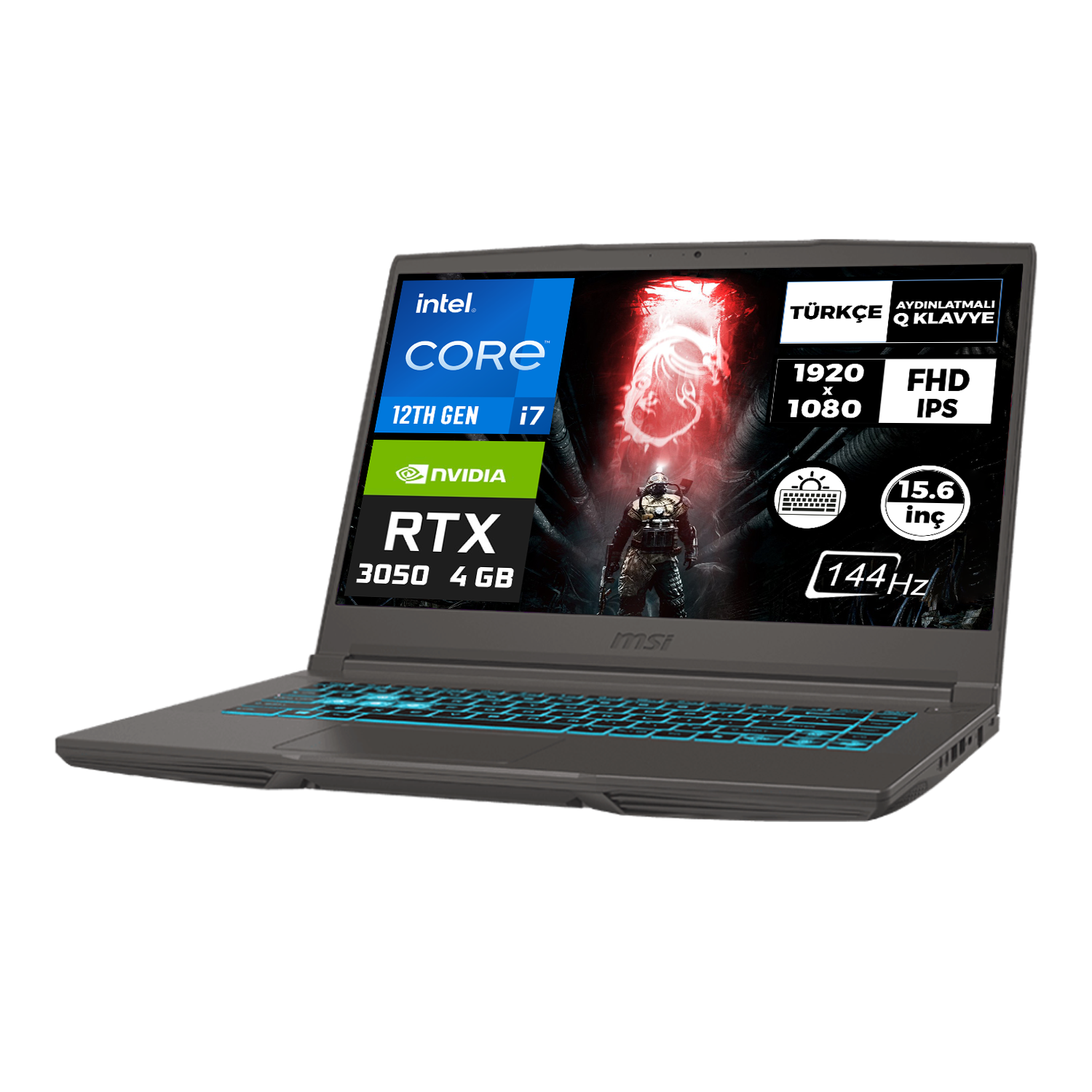 MSI THIN 15 i7-12650H 32GB 512GB SSD 4 GB RTX3050 144Hz 15.6
