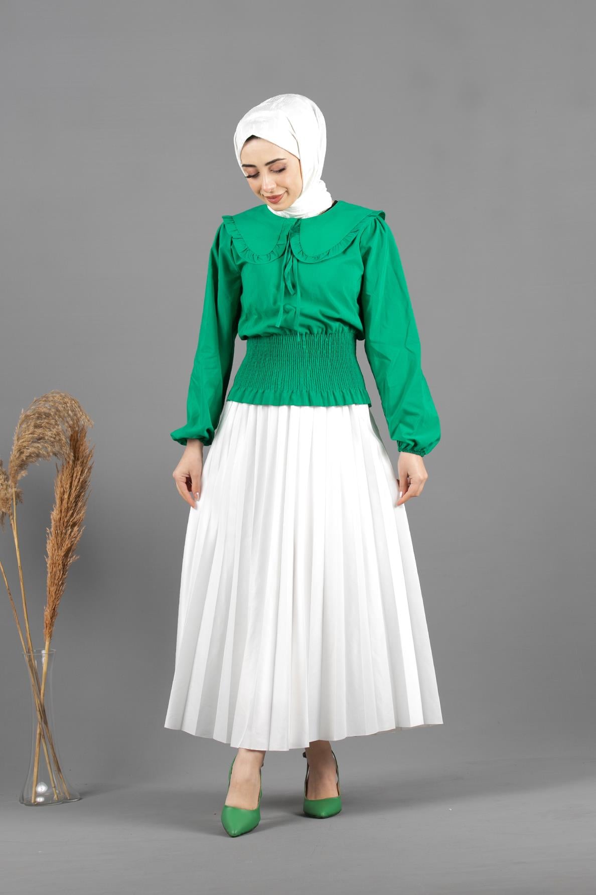 Bebe Yaka Gömlek-Yeşil