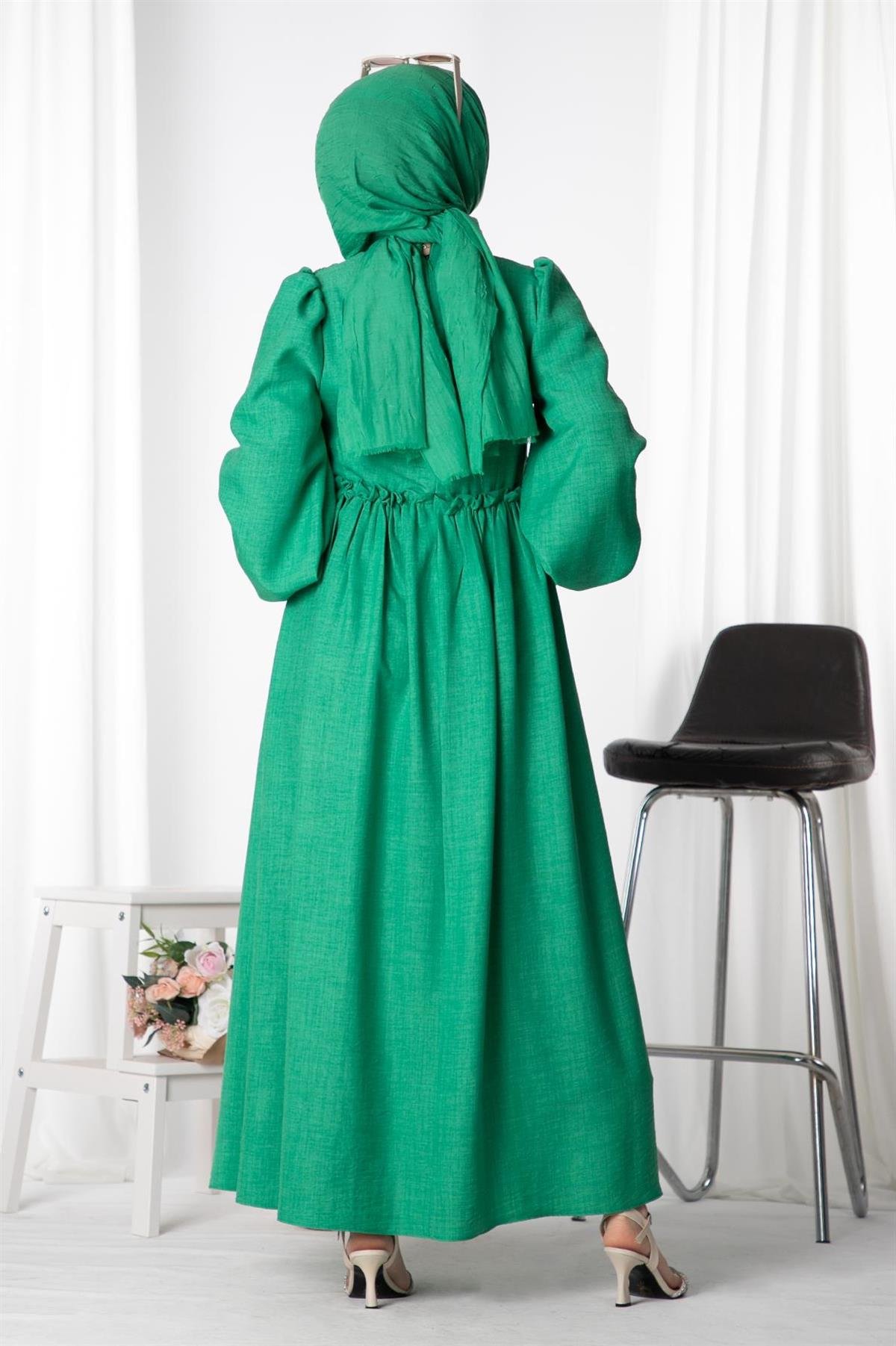 Firuze Elbise - Benetton Yesili