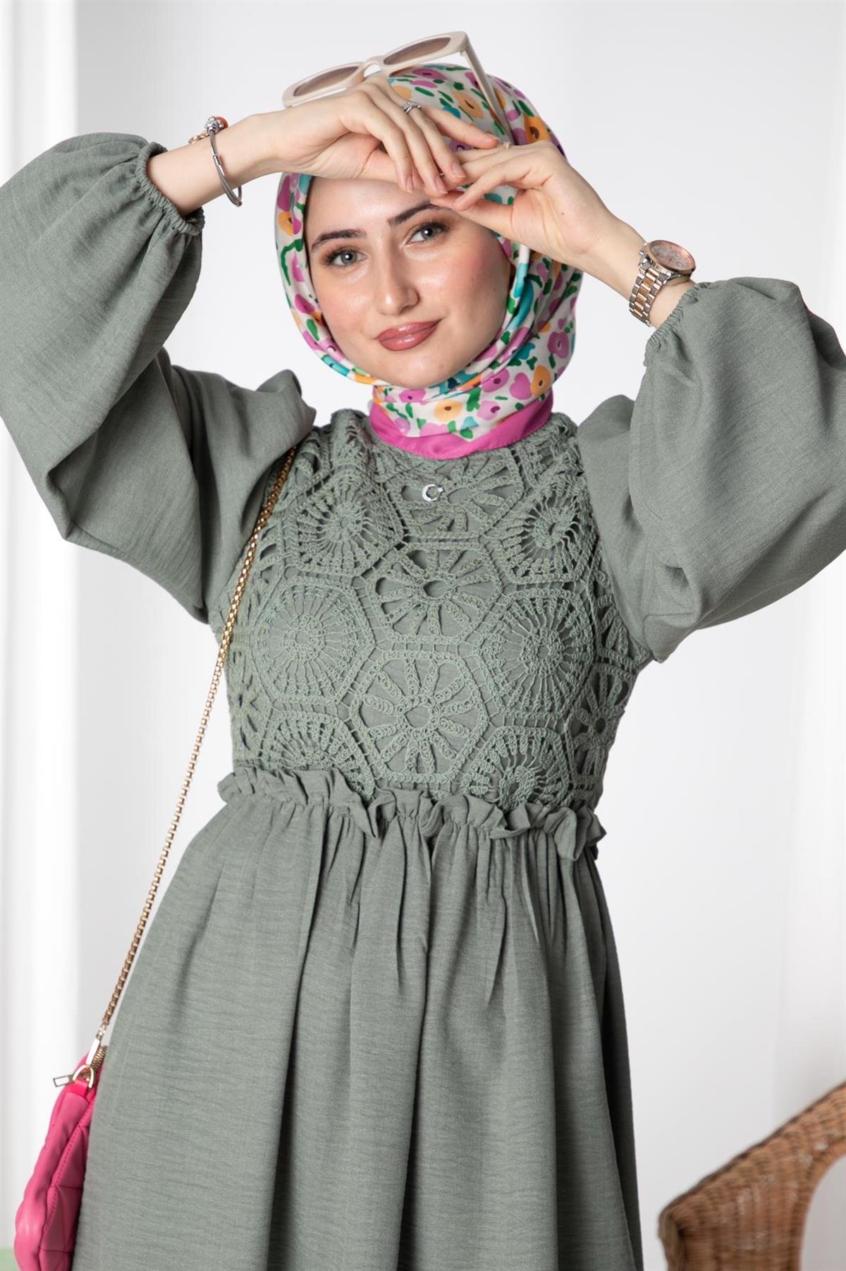 Firuze Elbise - Mint Yesili