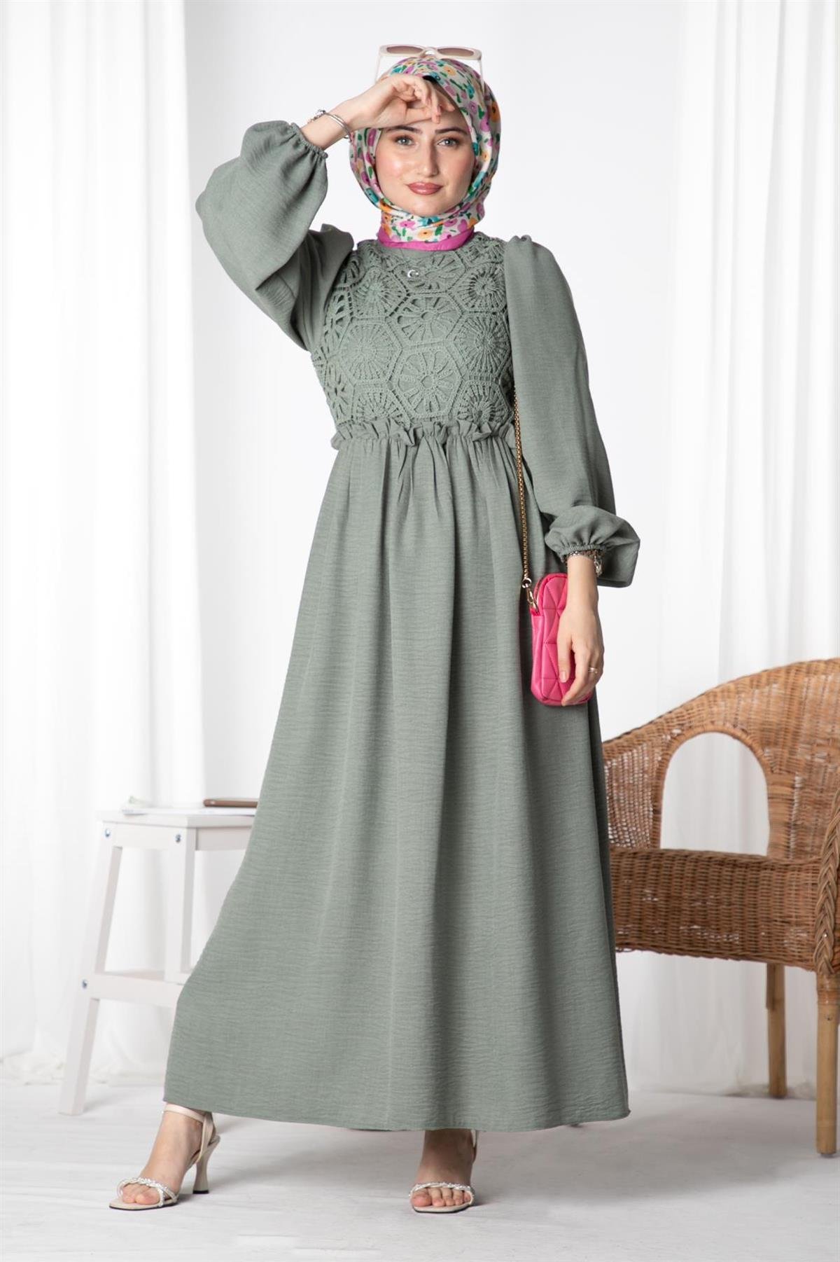 Firuze Elbise - Mint Yesili