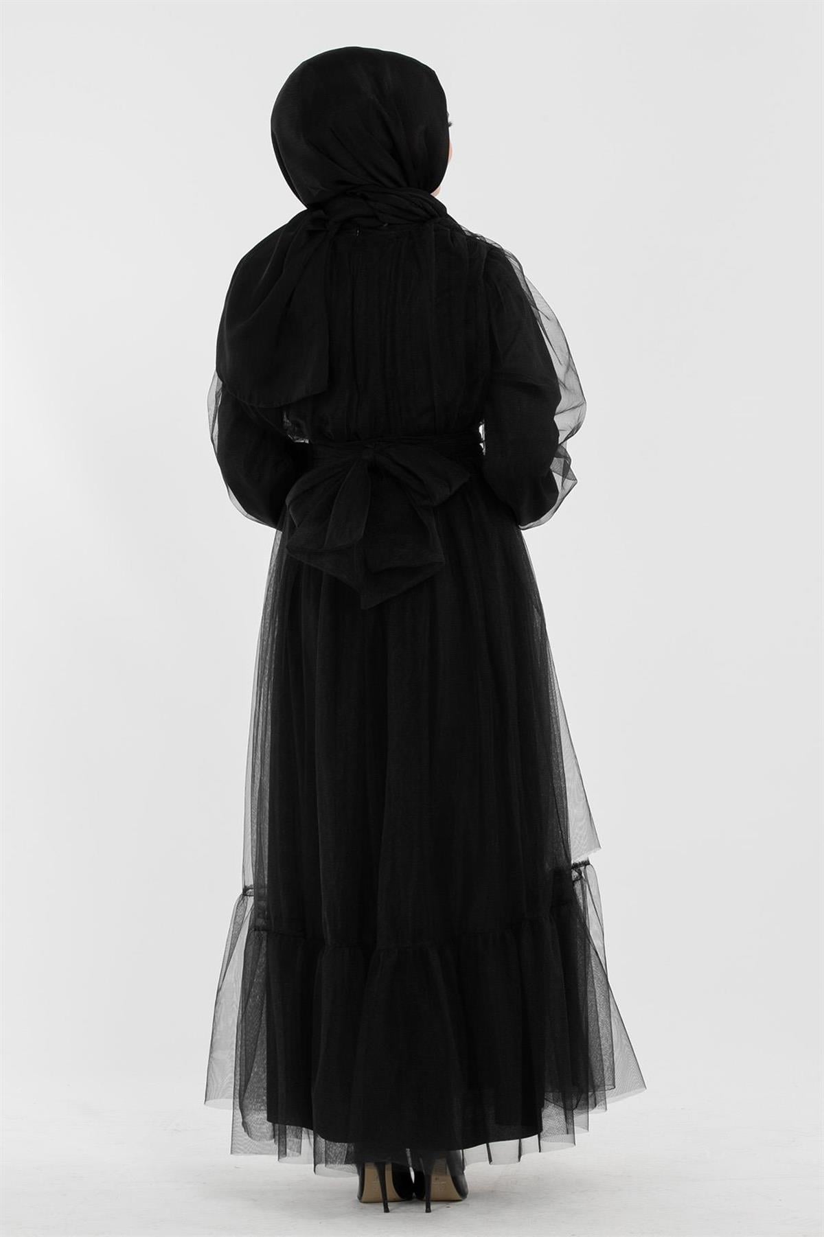 Prenses Model Abiye-Siyah