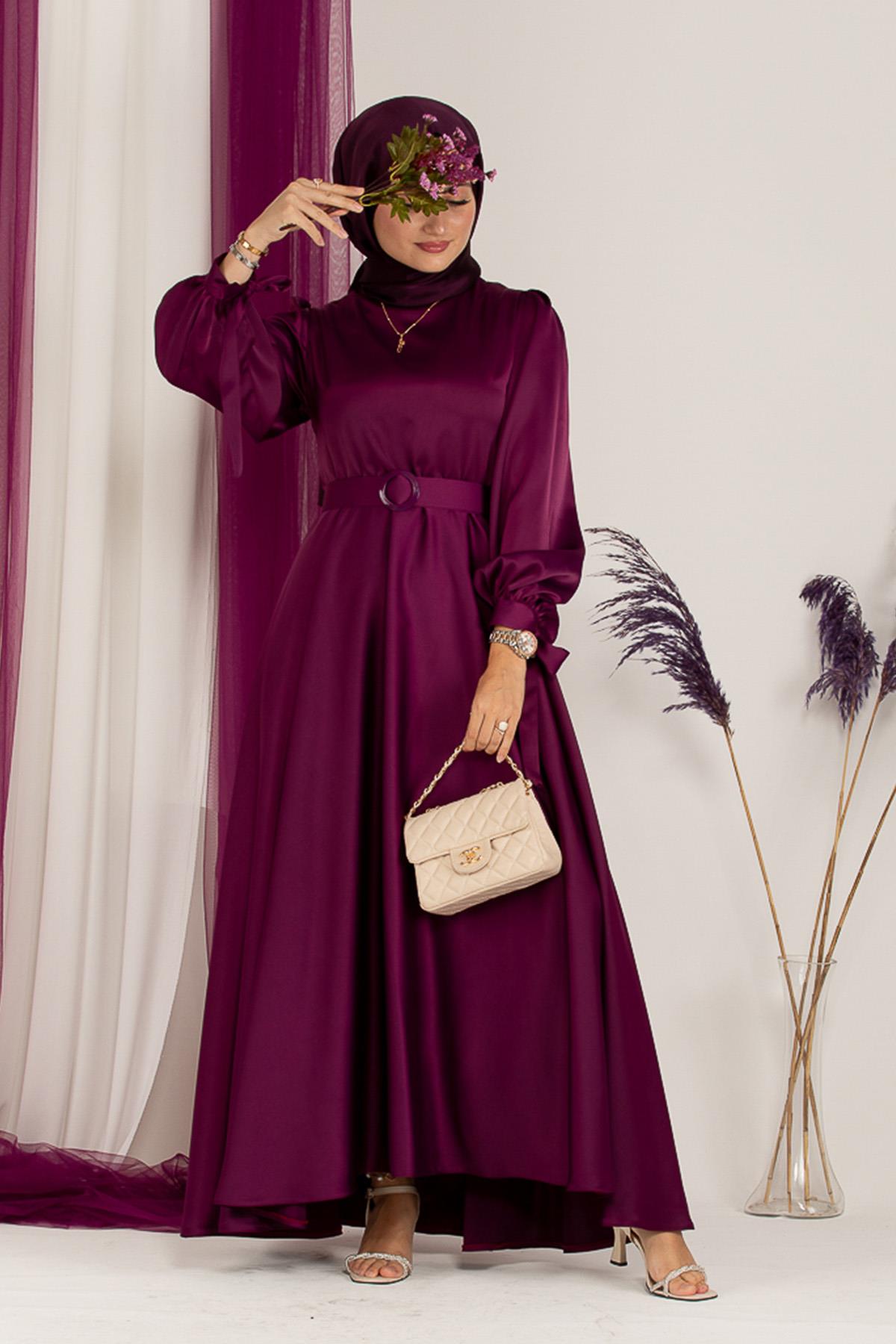 Rüya Saten Abiye-Mürdüm