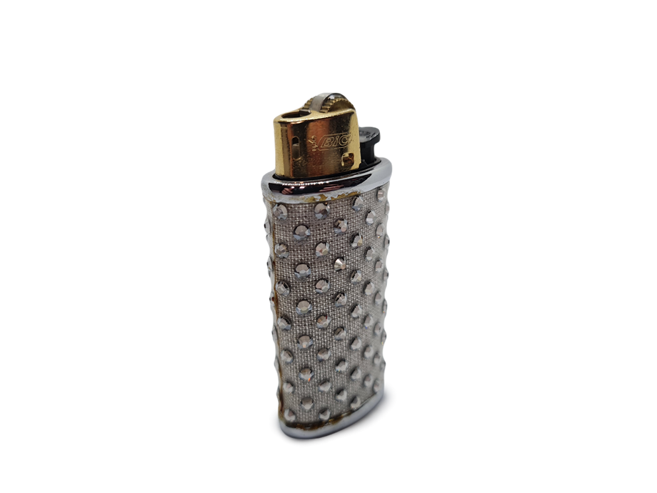 Çakmak Kılıfı/Çakmak Swarovski Taş Kaplama Silver(Outlet)